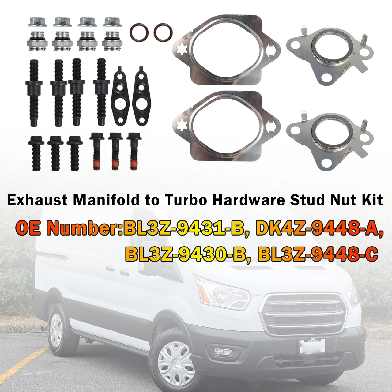 Exhaust Manifold to Turbo Hardware Stud Nut Kit for Ford 3.5L EcoBoost V6
