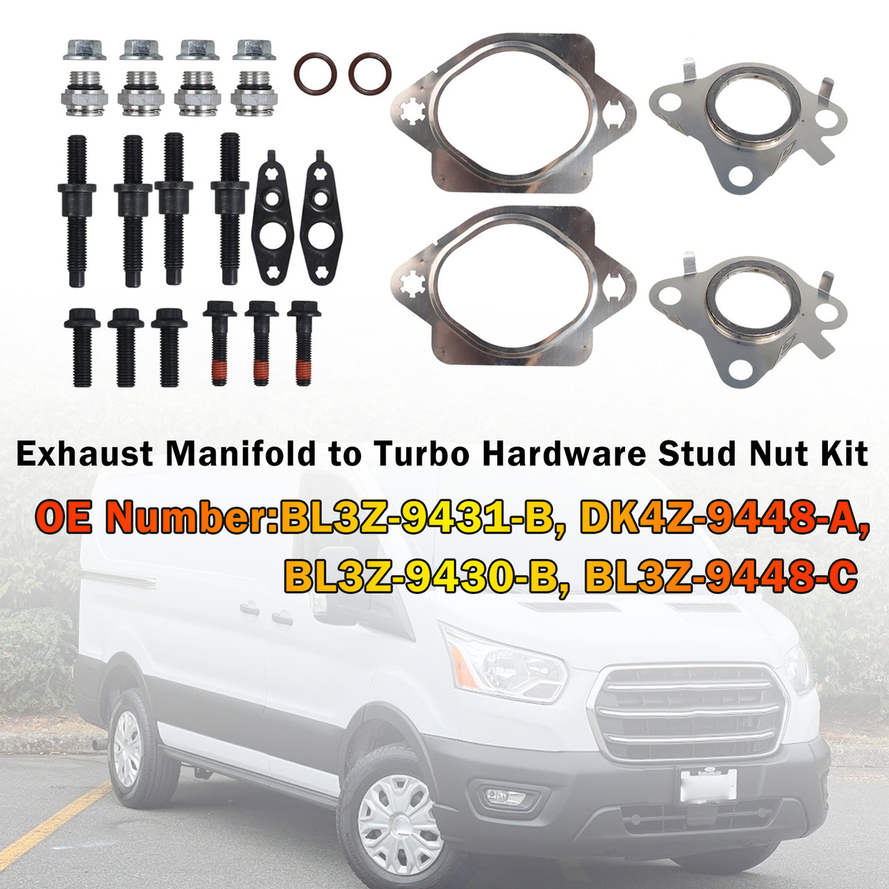 Exhaust Manifold to Turbo Hardware Stud Nut Kit for Ford 3.5L EcoBoost V6