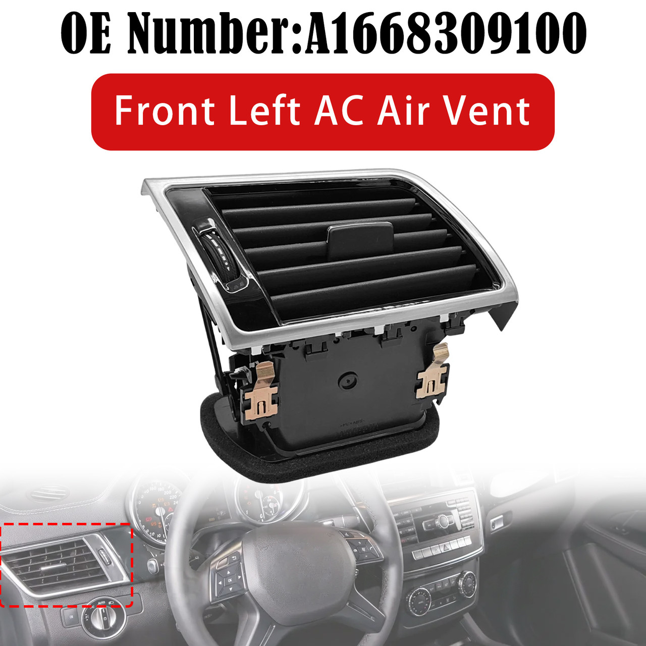 Front Left AC Air Vent A1668309100 For Mercedes Benz GLE C292 W166