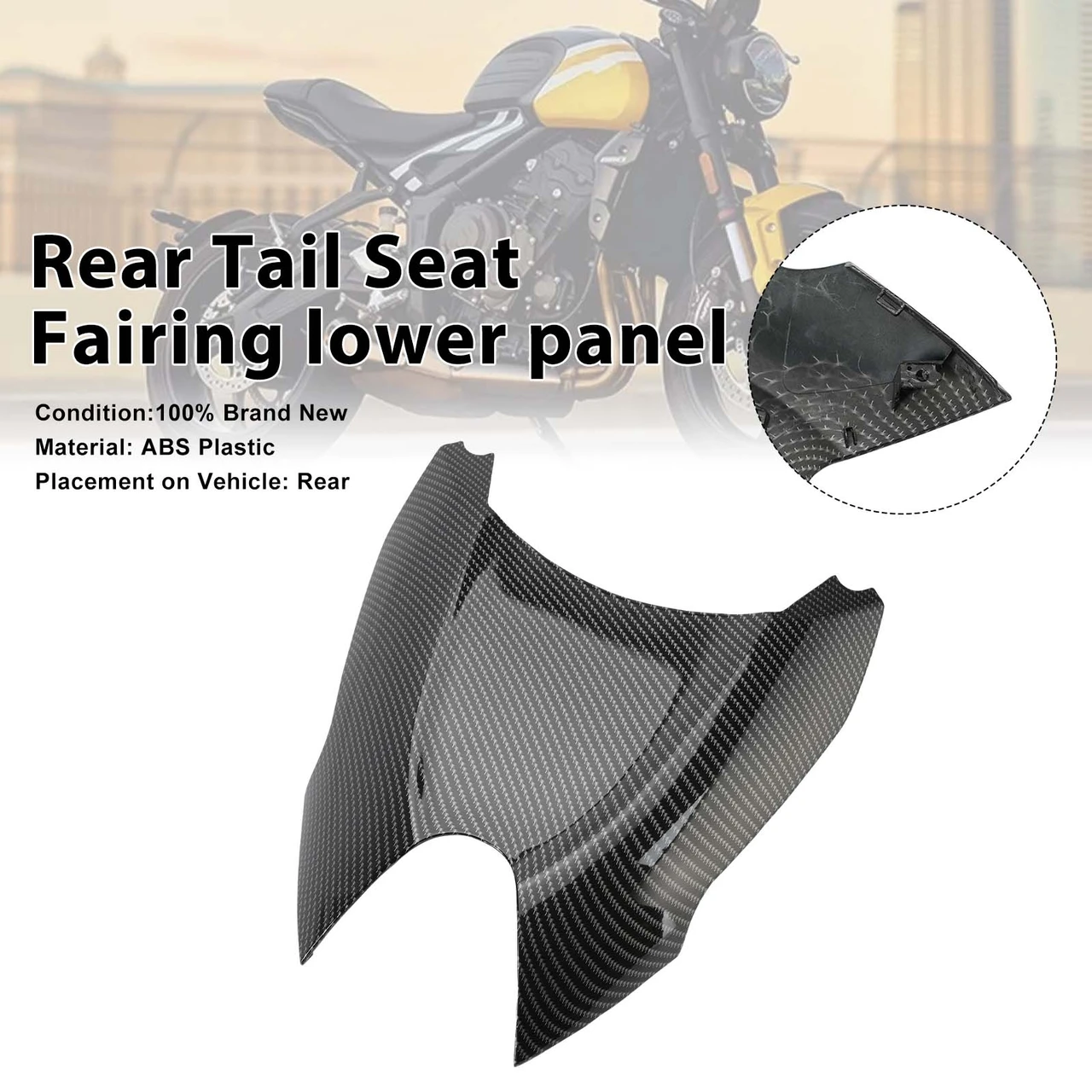 Rear Tail Seat Fairing lower panel For Trident 660 2022-2025 Carbon