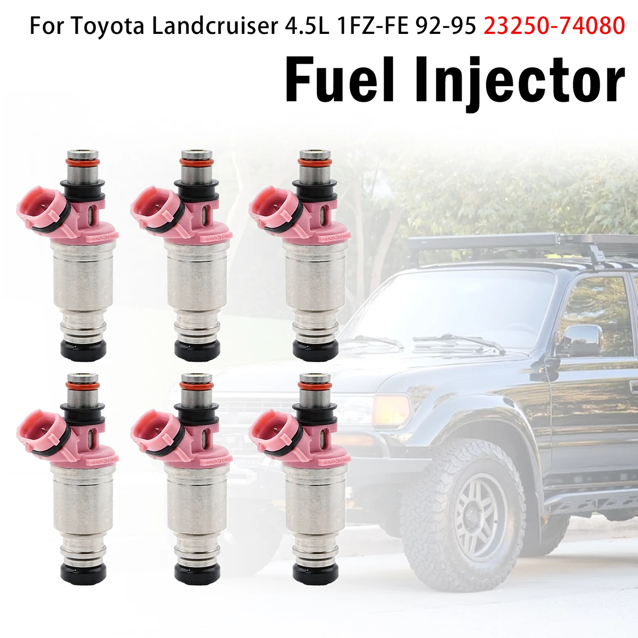 6Pcs Fuel Injector For Toyota Landcruiser 4.5L 1FZ-FE 92-95 23250-74080