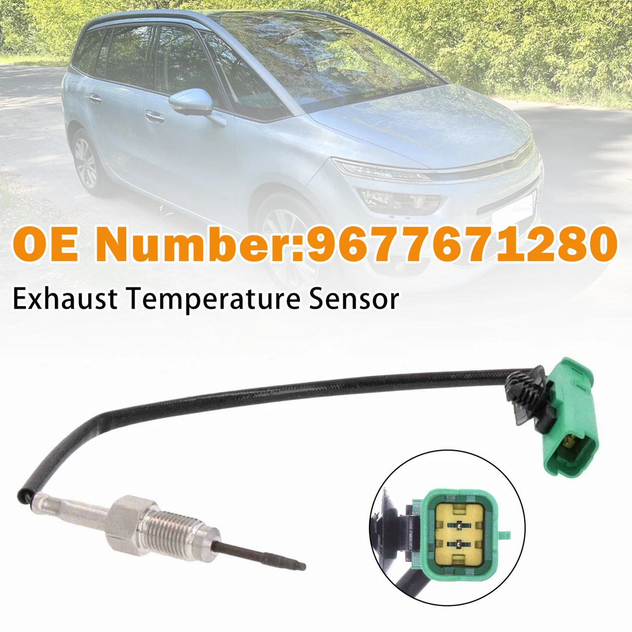 Exhaust Gas Temperature Sensor 9677671280 For Citroen C4 Grand Picasso 2013-