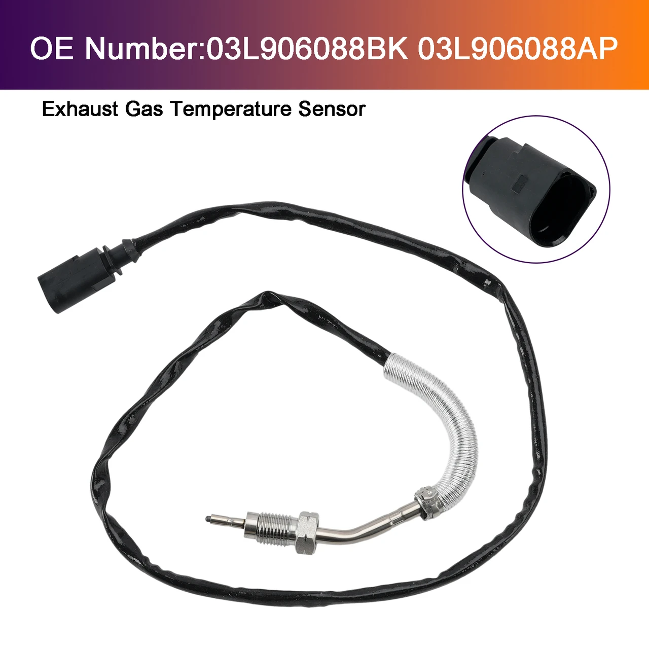Exhaust Gas Temperature Sensor 03L906088AP For Audi A3 Seat Skoda 1.6 2.0 TDI