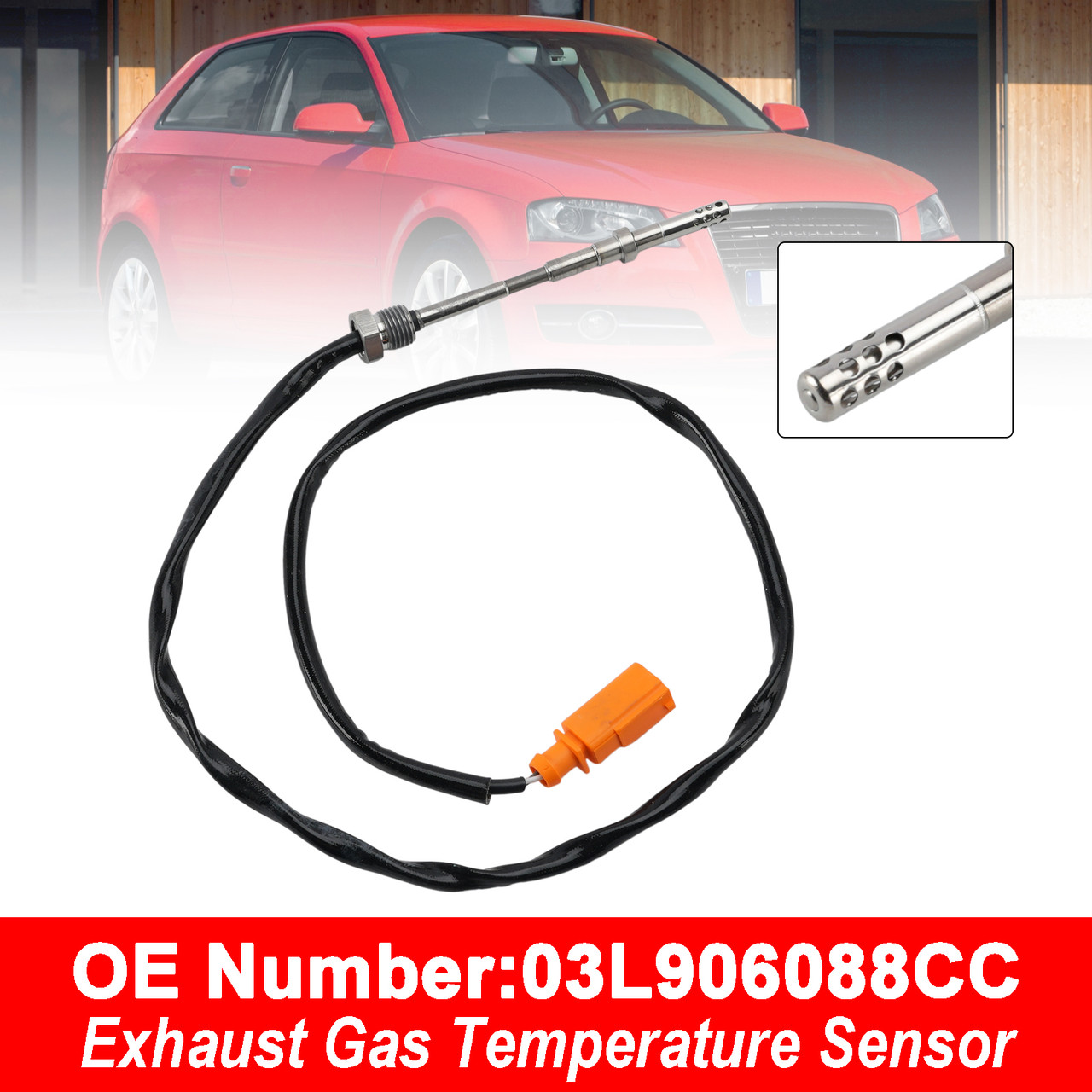 Exhaust Gas Temperature Sensor 03L906088CC For Audi Seat Skoda VW 1.6 2.0 TDI
