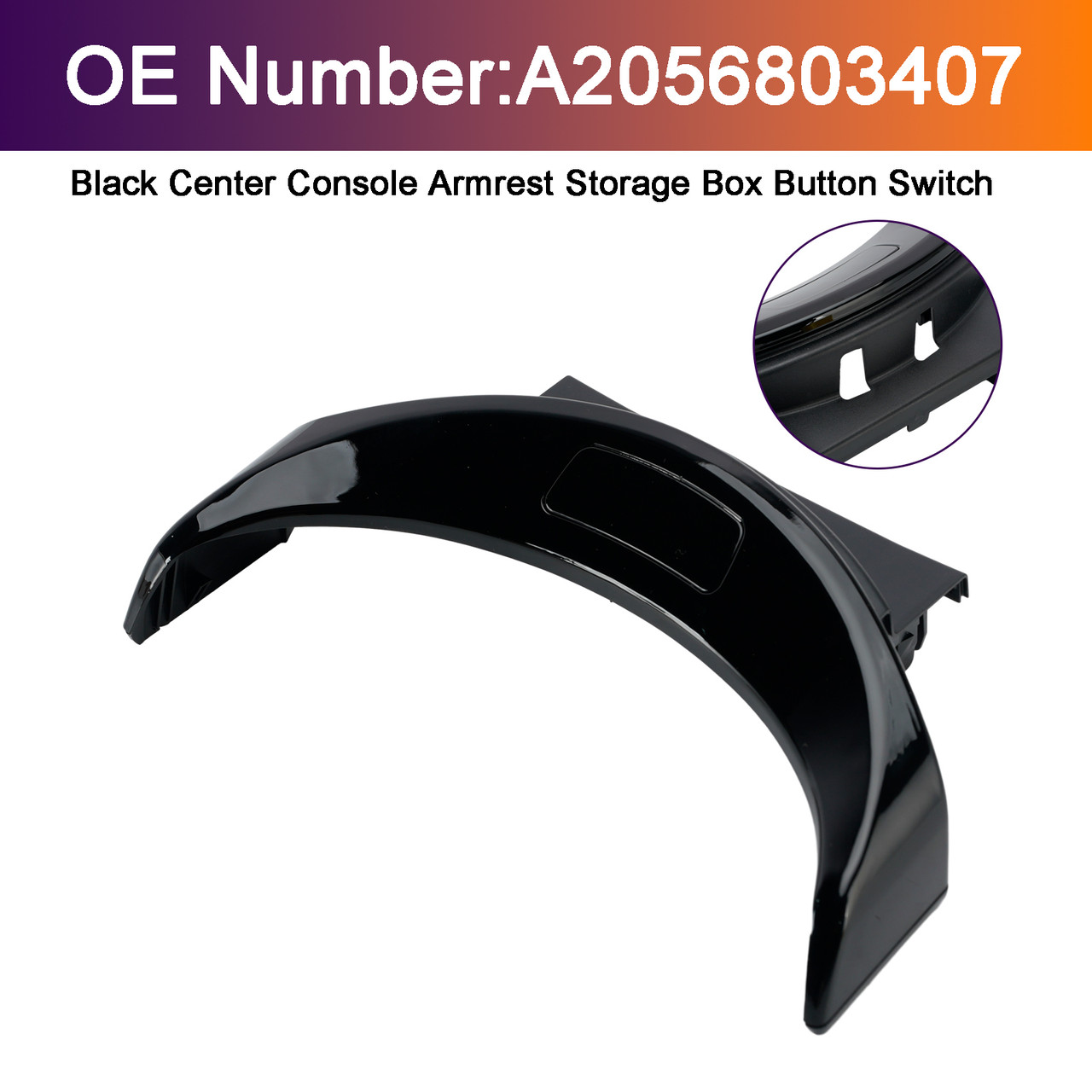Black Center Armrest Box Button Switch A2056803407 For Benz W205 W253 2015-2020
