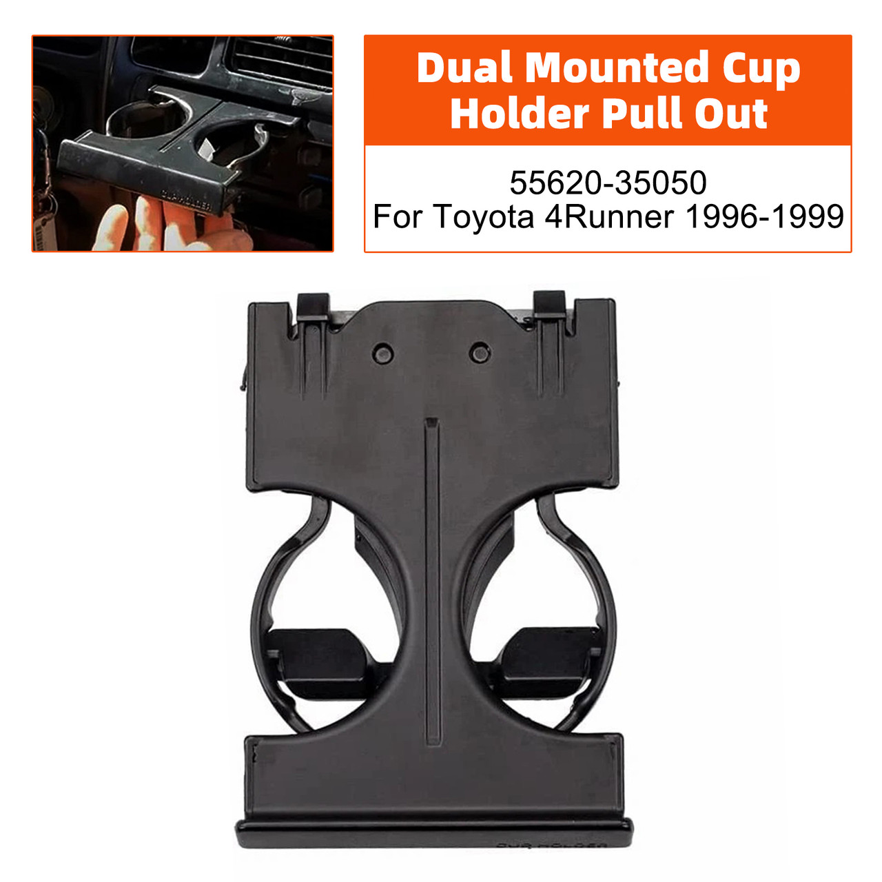 Dual Mounted Cup Holder Pull Out 55620-35050 For Toyota 4Runner 1996-1999