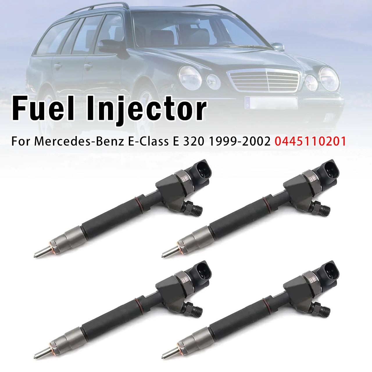 4Pcs Fuel Injector For Mercedes-Benz E-Class E 320 1999-2002 0445110201