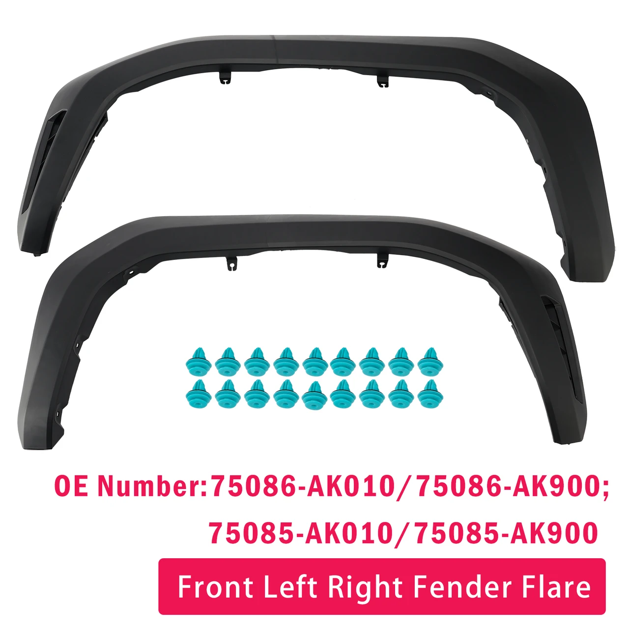 Front Left Right Fender Flare With Clips For Toyota Tacoma 2024-2026
