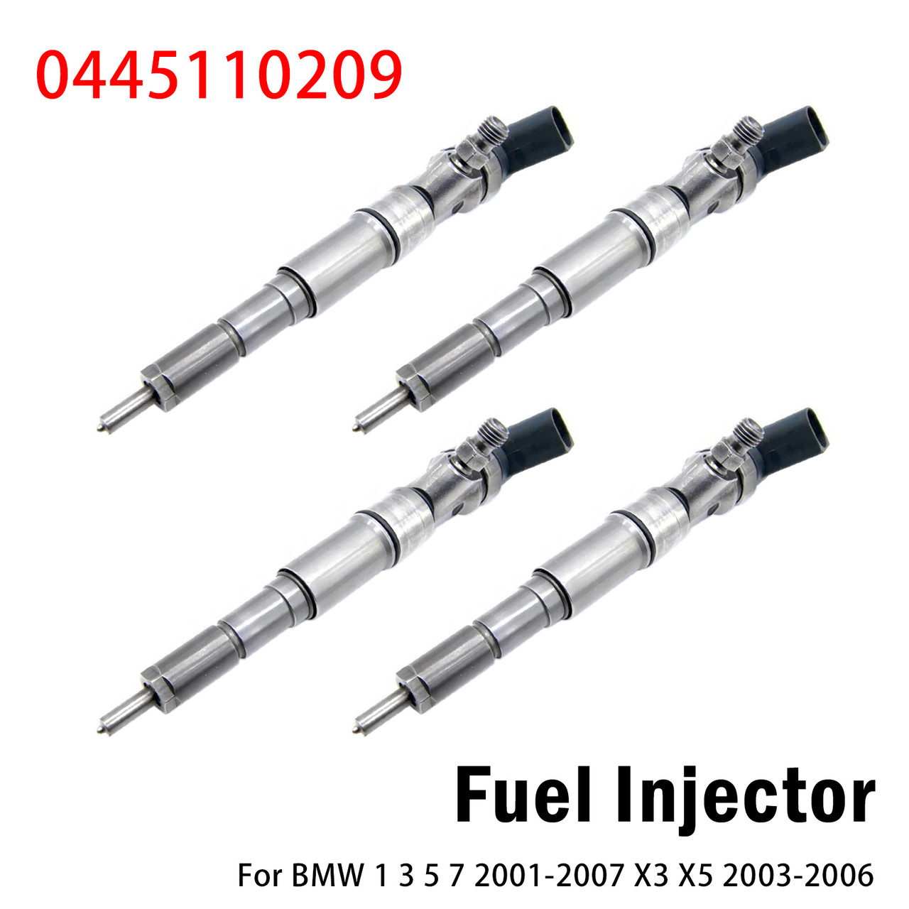 4Pcs Fuel Injector For BMW 1 3 5 7 2001-2007 X3 X5 2003-2006 0445110209