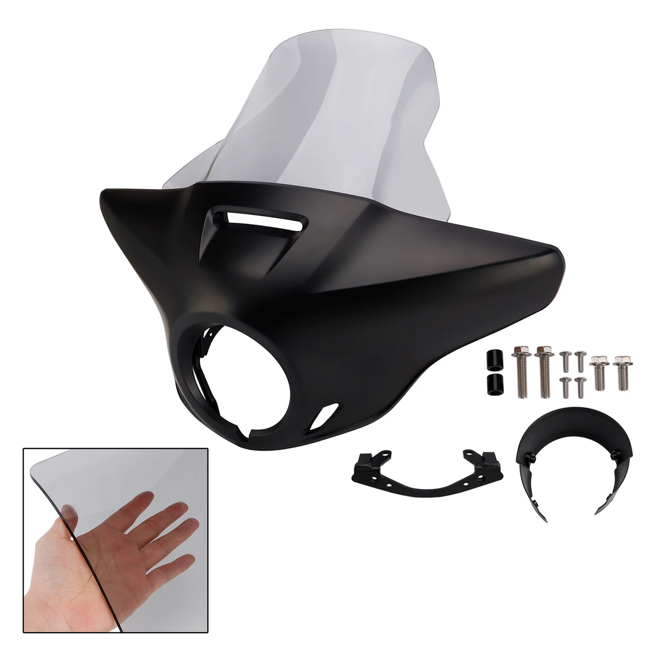 Windshield Headlight Fairing fit for CMX1100 Rebel 21-24 Matt Black+Gray