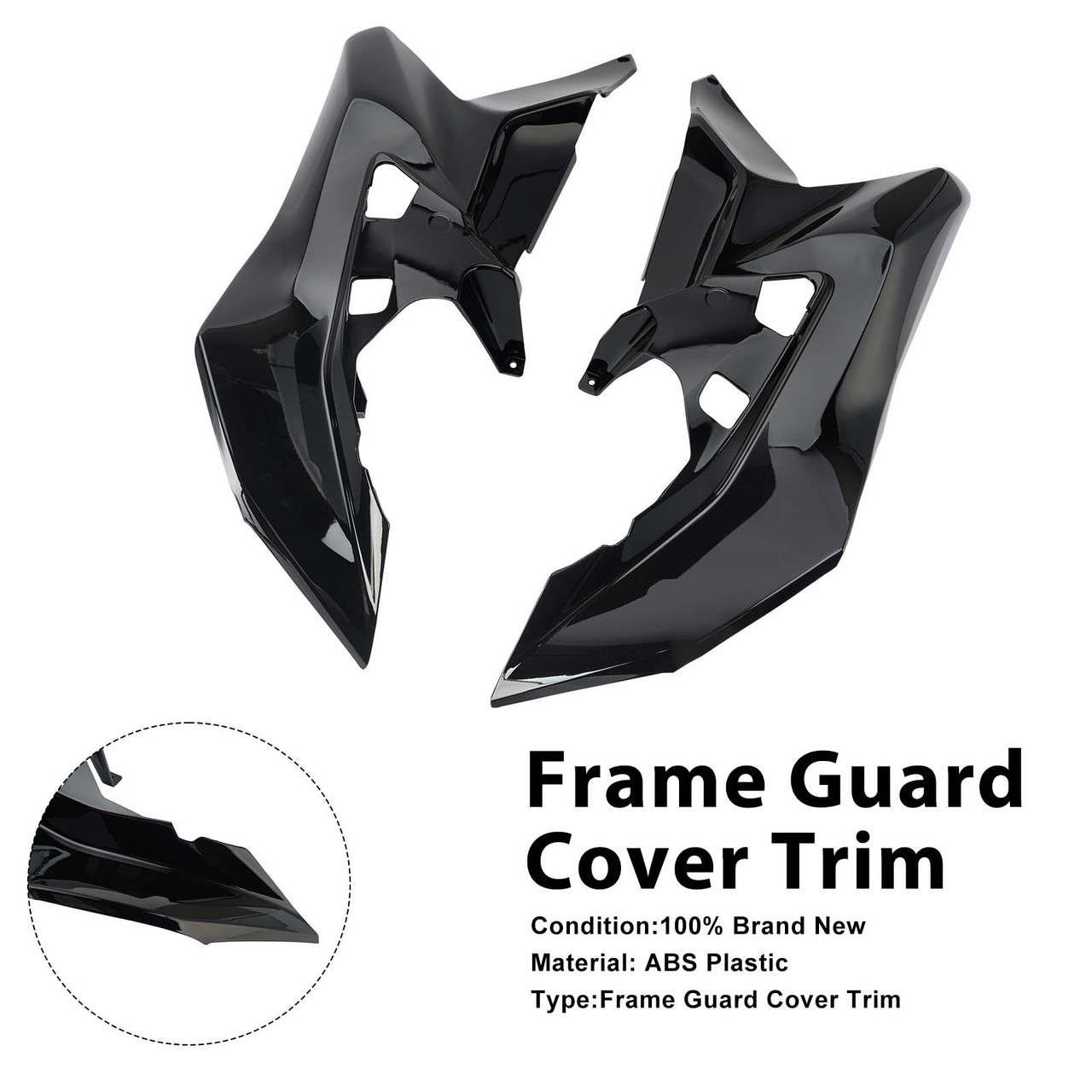 Frame Guard Side Cover Fairing For Kawasaki Versys 1000 2019-2024 Black