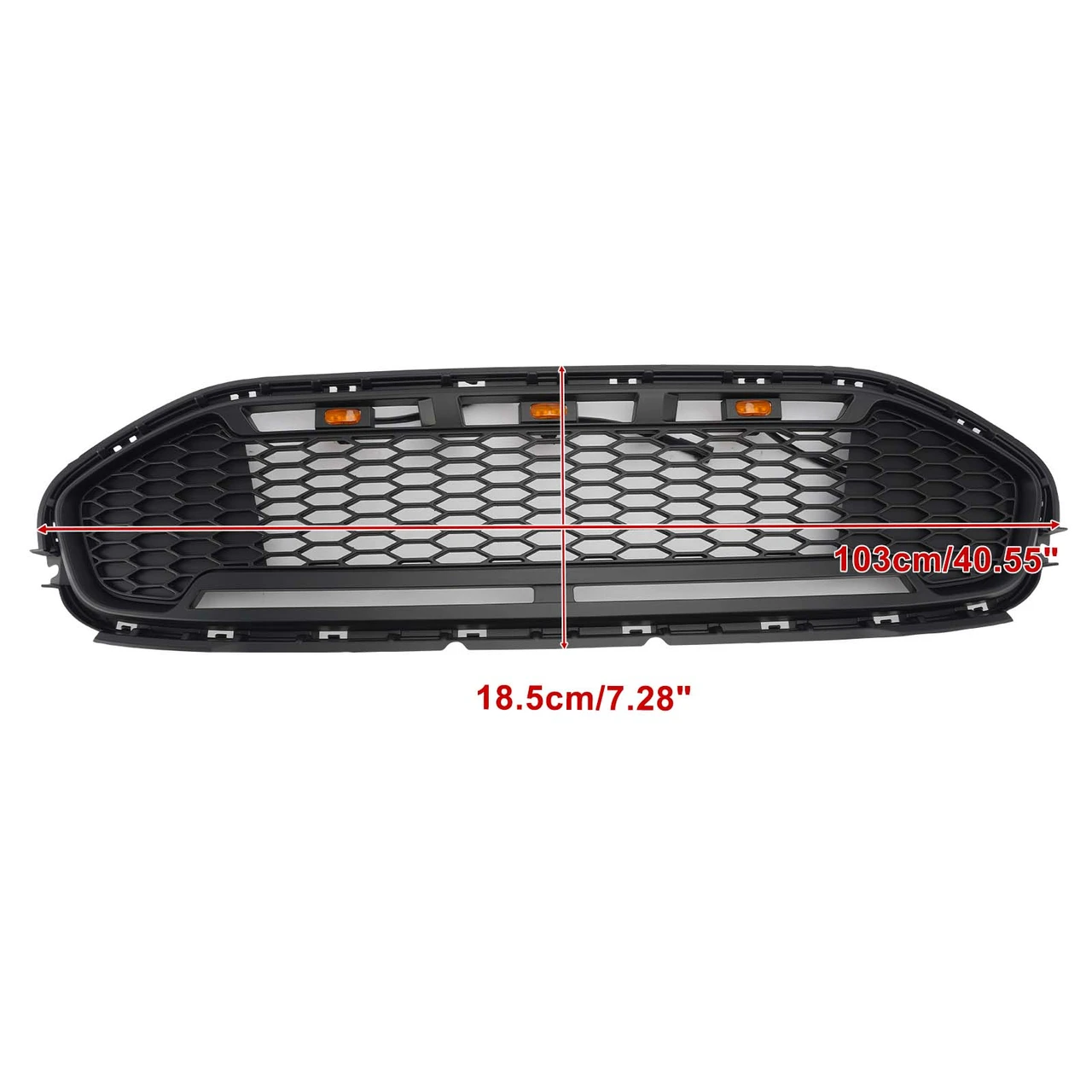 Black Front Bumper Grill Grille Fit Ford Transit Connect 2019-2023 W/LED
