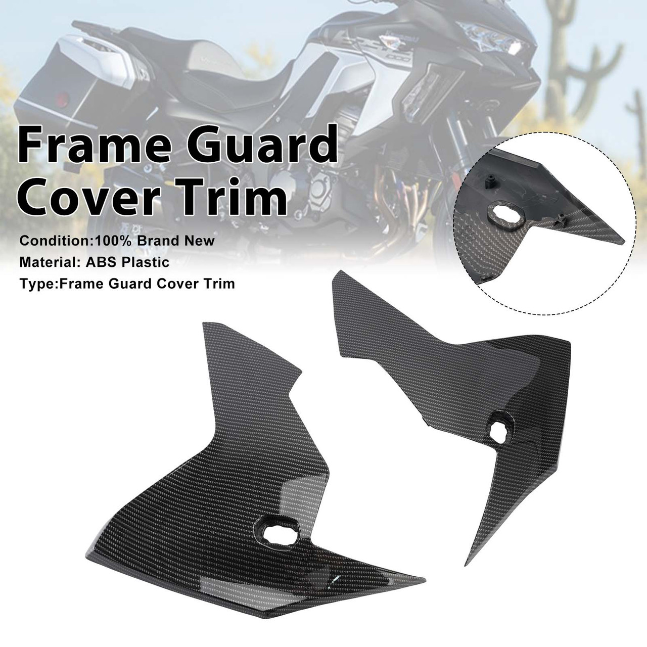 Frame Guard Side turn signal Fairing For Kawasaki Versys 1000 2019-2024 Carbon