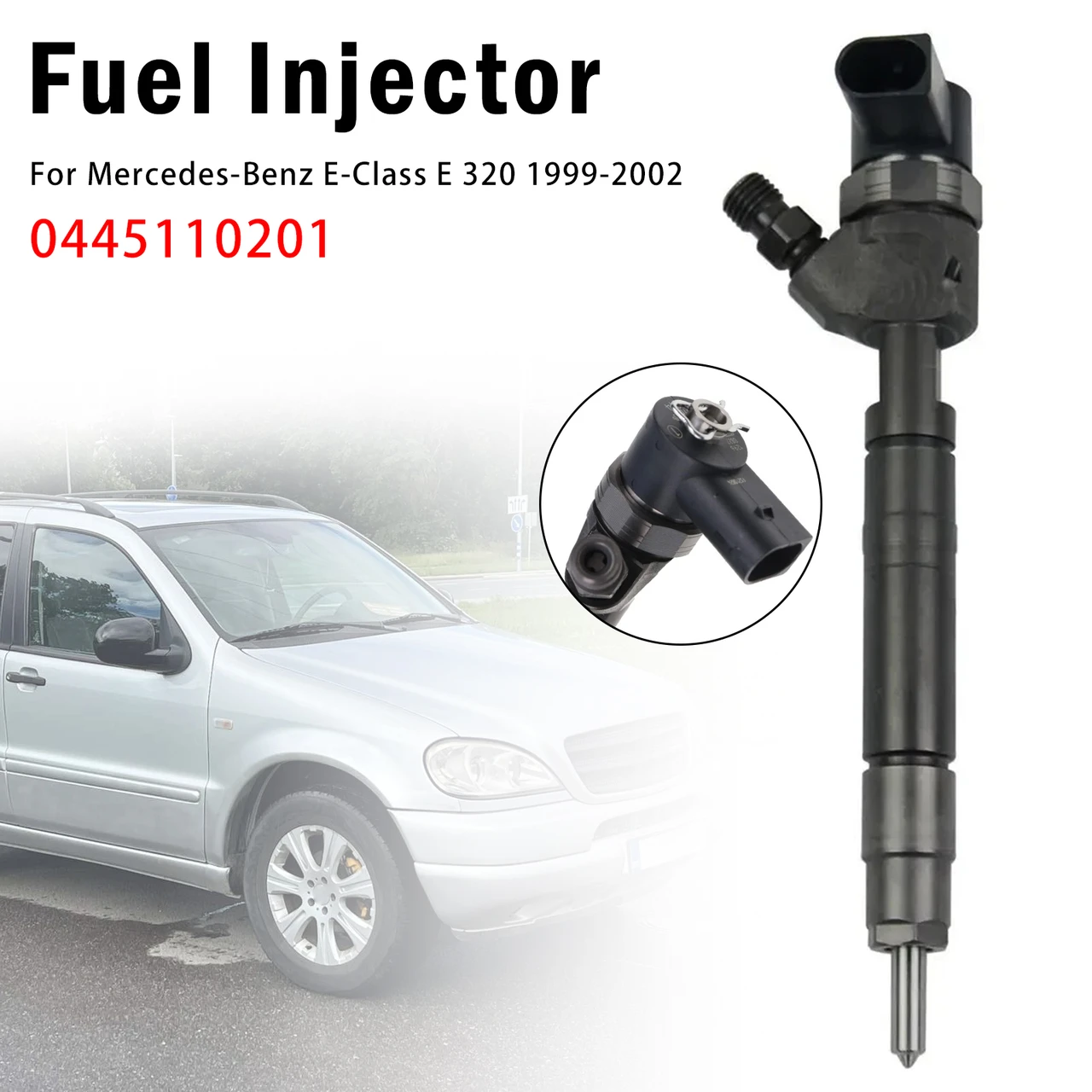 1Pcs Fuel Injector For Mercedes-Benz E-Class E 320 1999-2002 0445110201