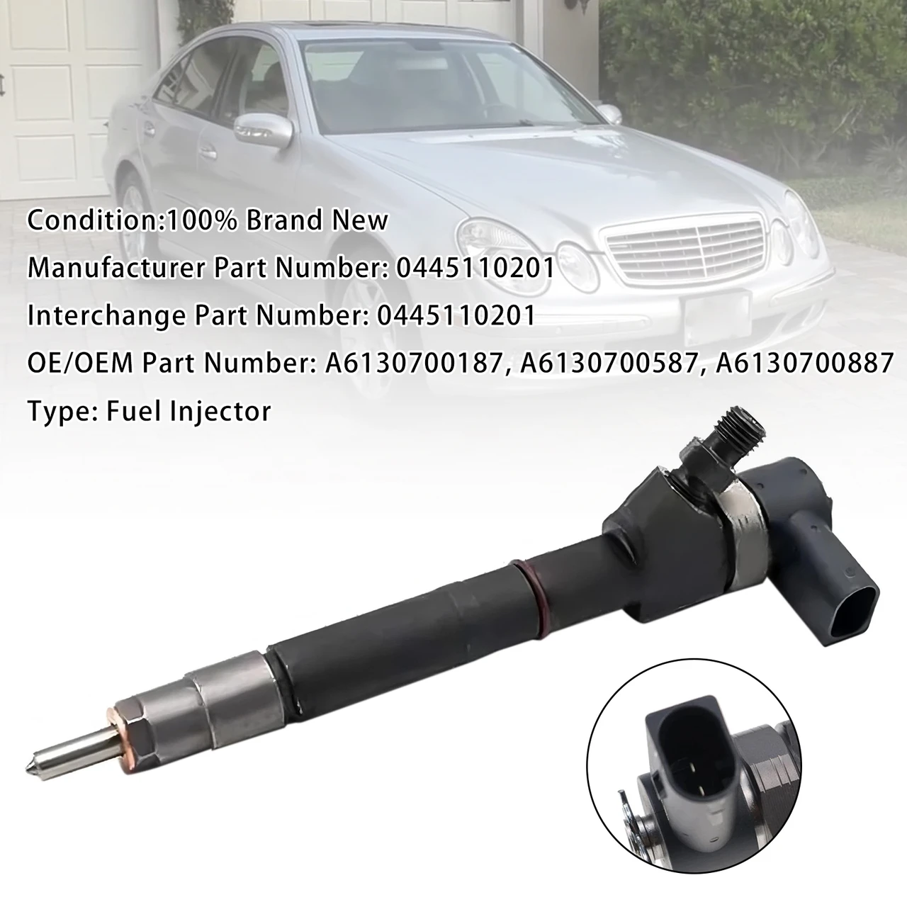 1Pcs Fuel Injector For Mercedes-Benz E-Class E 320 1999-2002 0445110201