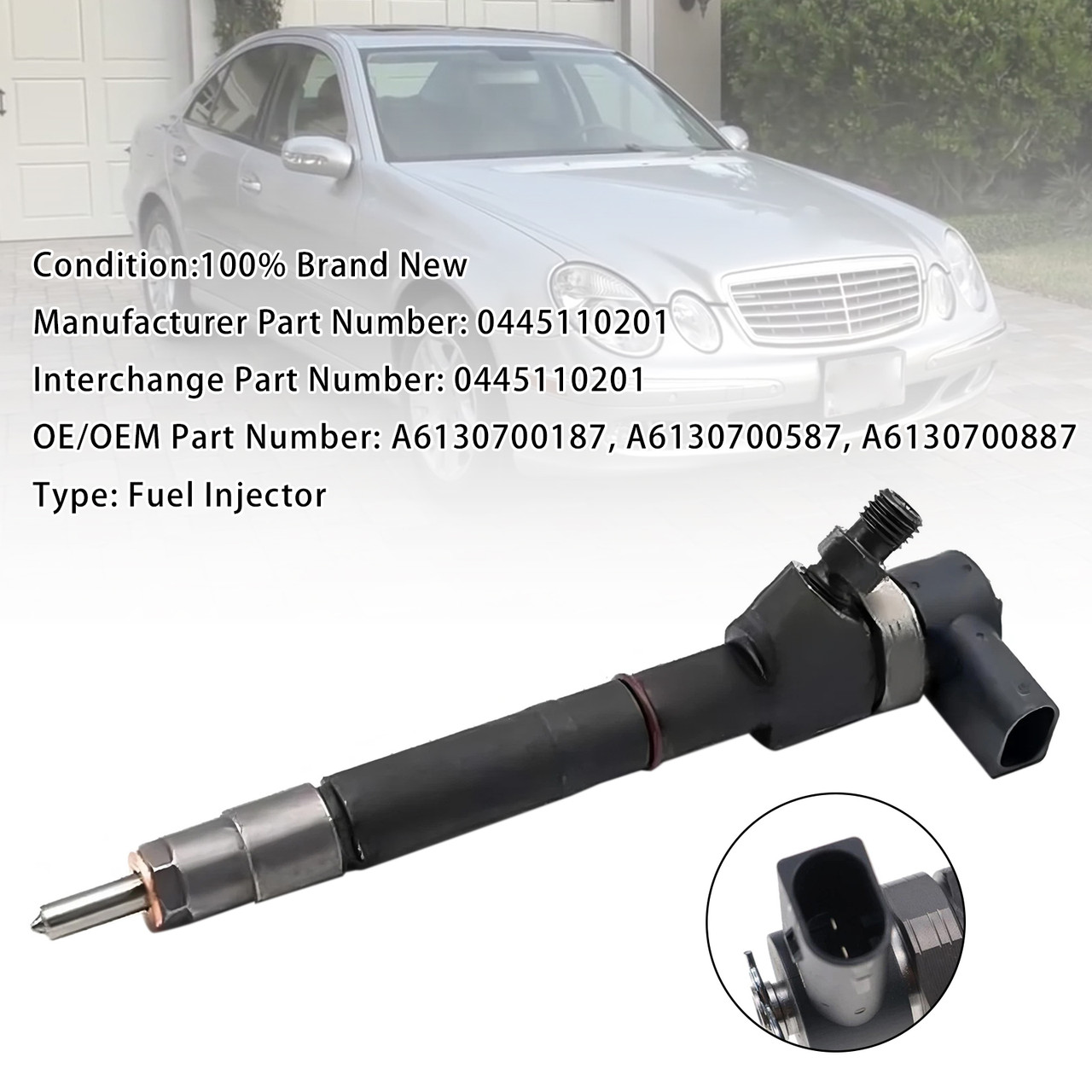 1Pcs Fuel Injector For Mercedes-Benz E-Class E 320 1999-2002 0445110201