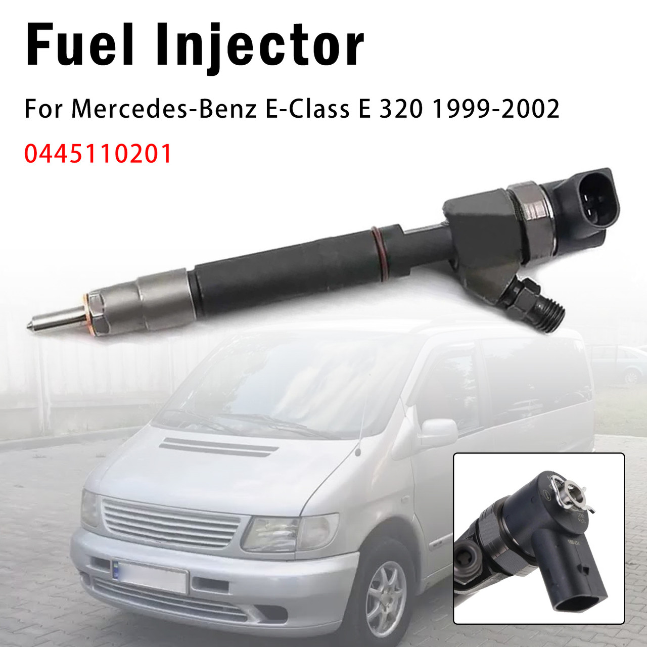 1Pcs Fuel Injector For Mercedes-Benz E-Class E 320 1999-2002 0445110201