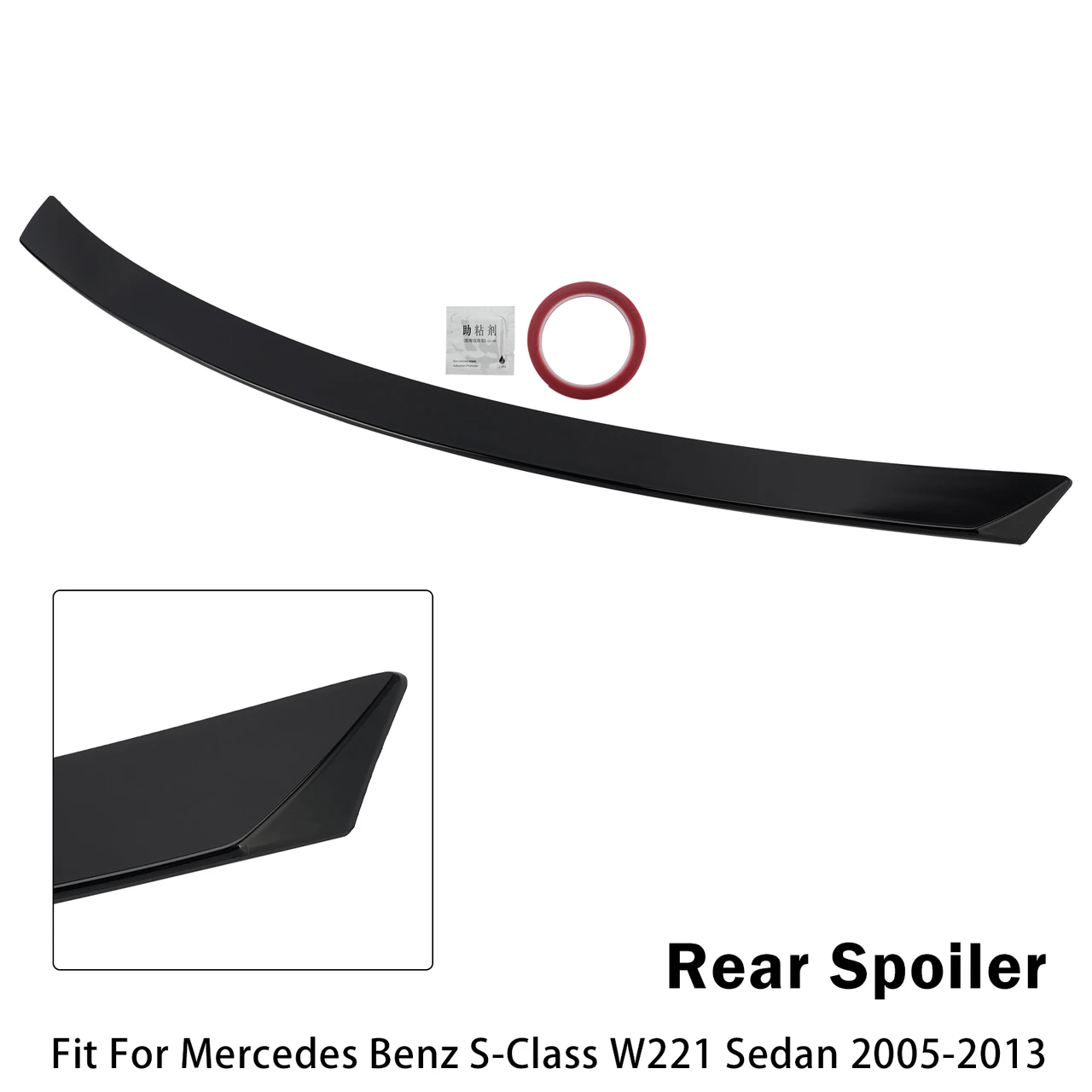 Gloss Black Rear Boot Spoiler For Mercedes Benz S?Class W221 Sedan 2005?2013