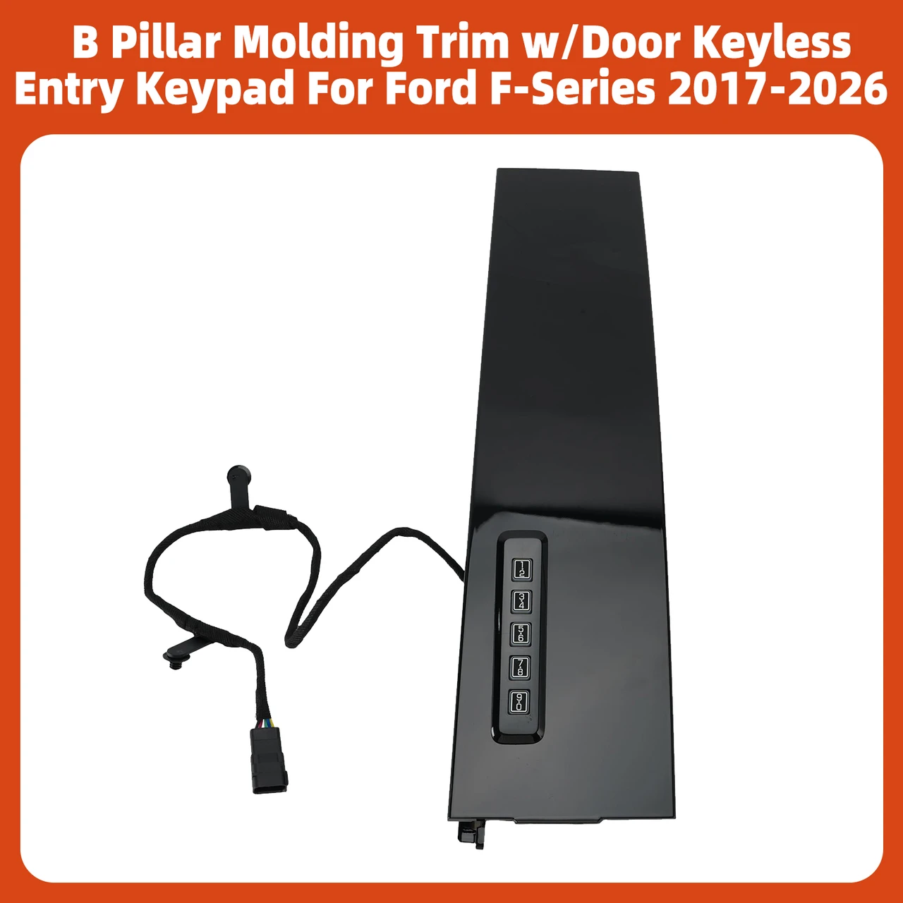 B Pillar Molding Trim w/Door Keyless Entry Keypad For Ford F-Series 2017-2026