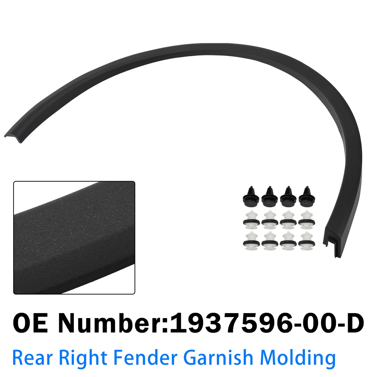 Rear Right Fender Garnish Molding 1937596-00-D For Tesla Model Y 2025-2026