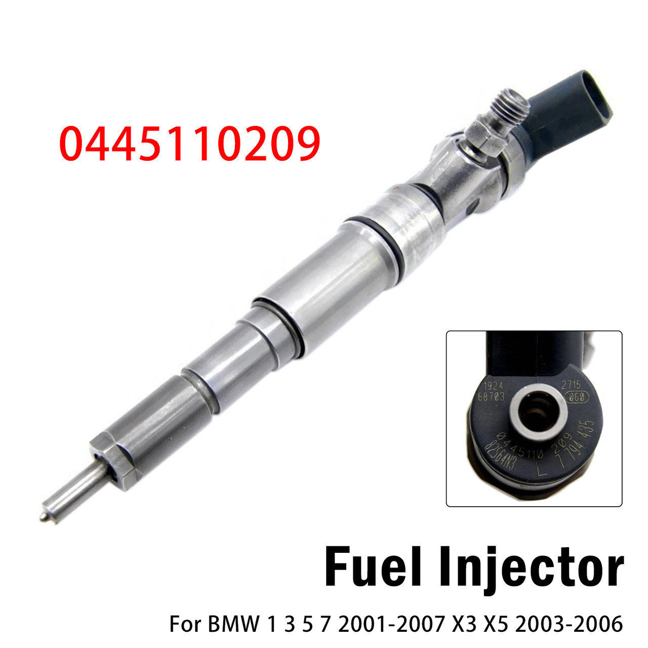 1Pcs Fuel Injector For BMW 1 3 5 7 2001-2007 X3 X5 2003-2006 0445110209
