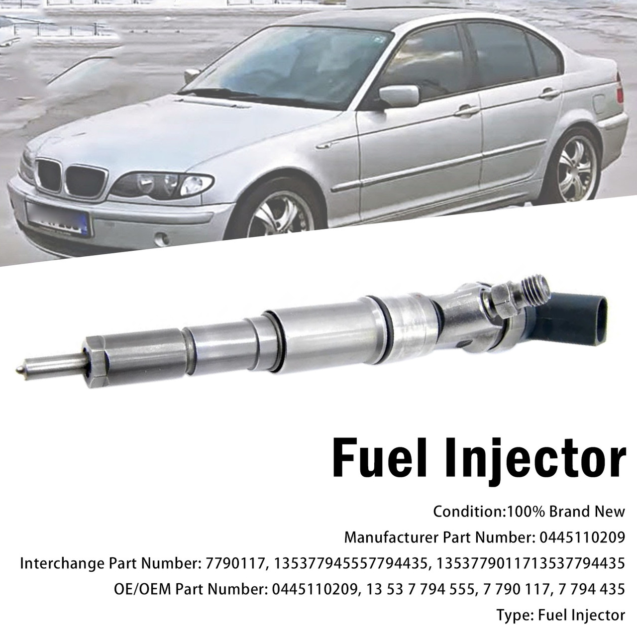 1Pcs Fuel Injector For BMW 1 3 5 7 2001-2007 X3 X5 2003-2006 0445110209