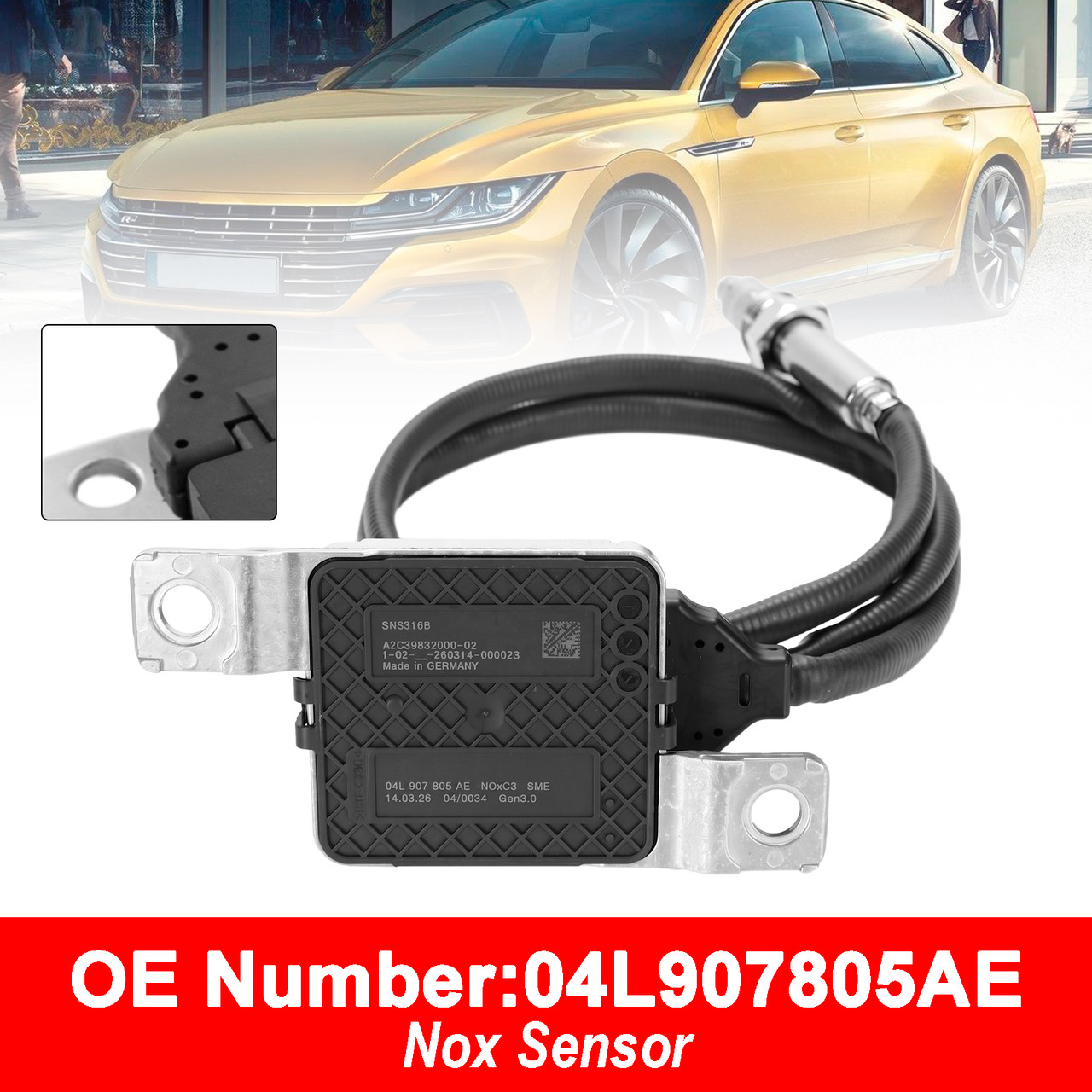 NOx Sensor 04L907805AE For VW Arteon Passat B8 Skoda Superb III