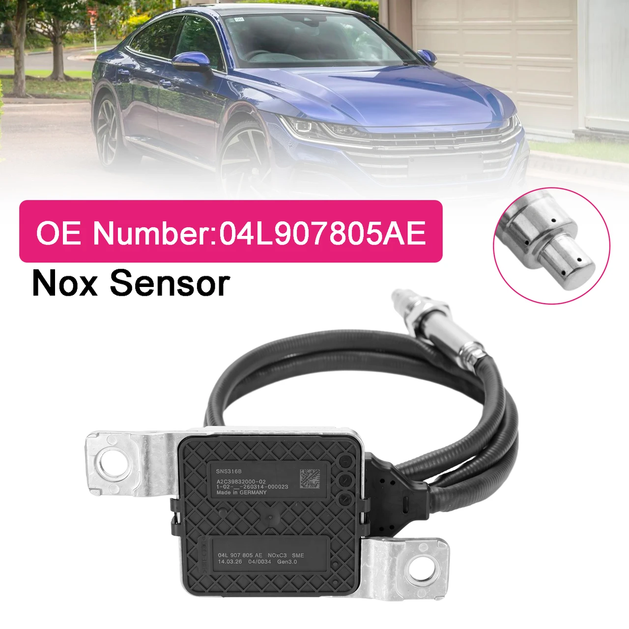 NOx Sensor 04L907805AE For VW Arteon Passat B8 Skoda Superb III