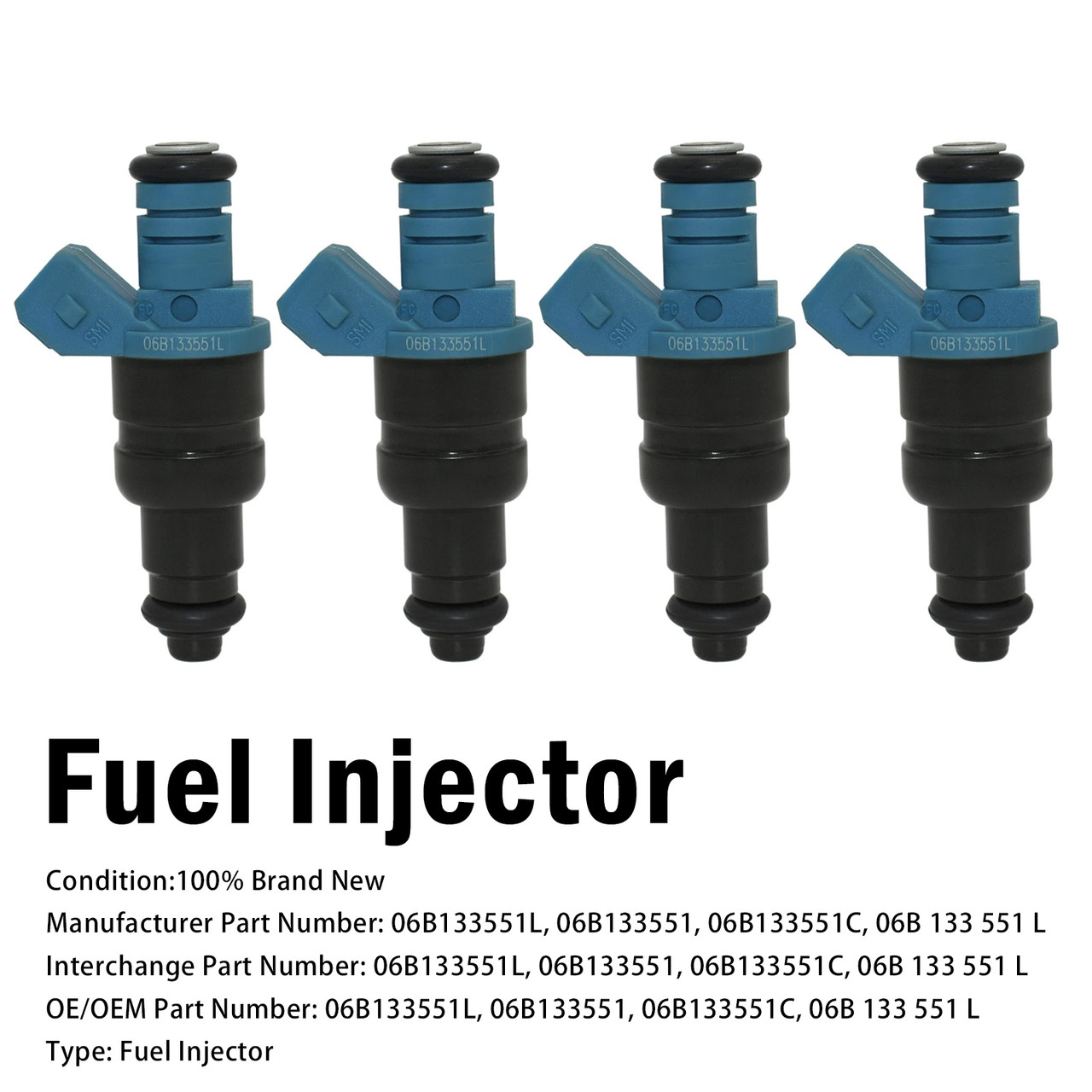 4Pcs Fuel Injector For Audi A3 1.6L 1996-2003 A4 1.6L 1994-2000 06B133551L