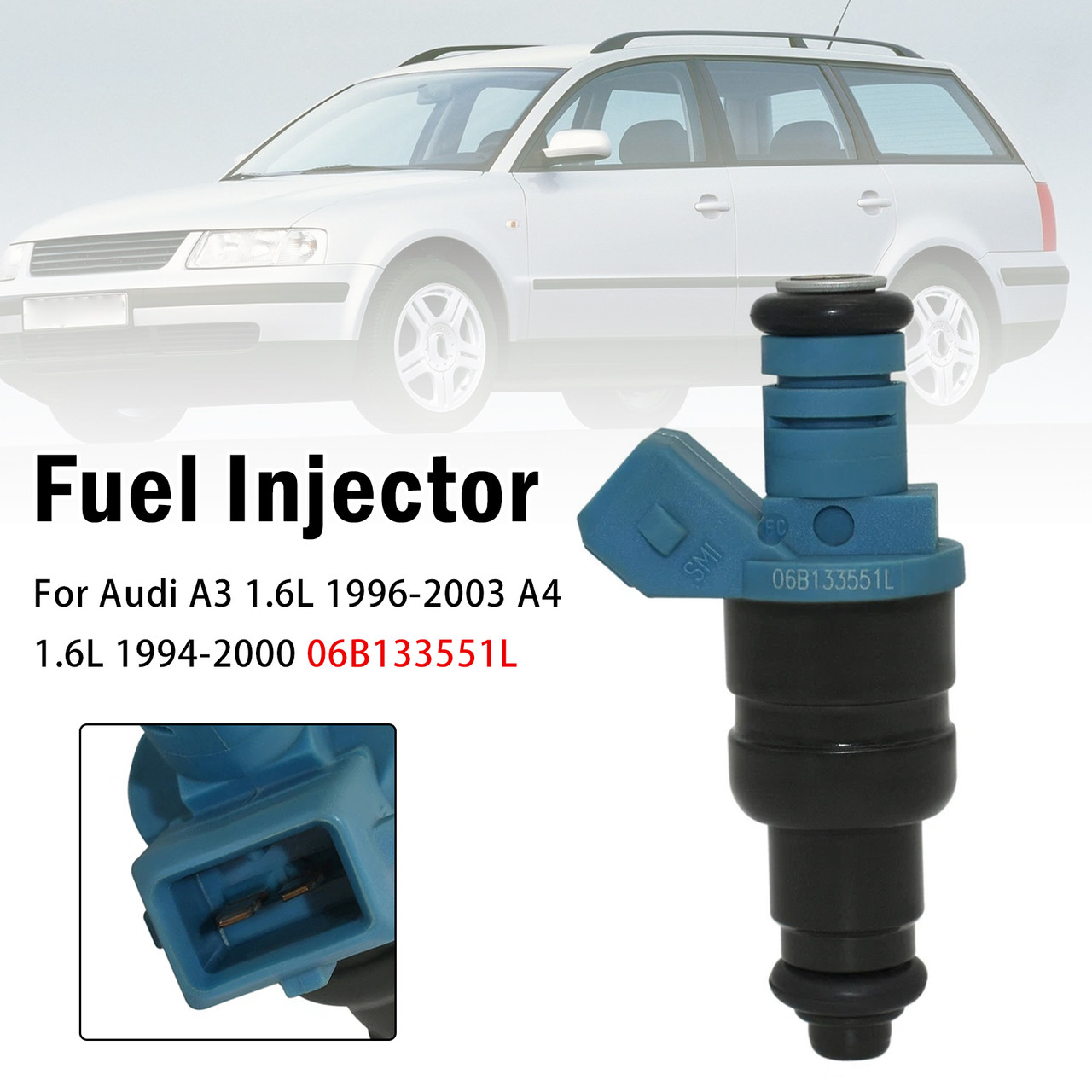 1Pcs Fuel Injector For Audi A3 1.6L 1996-2003 A4 1.6L 1994-2000 06B133551L