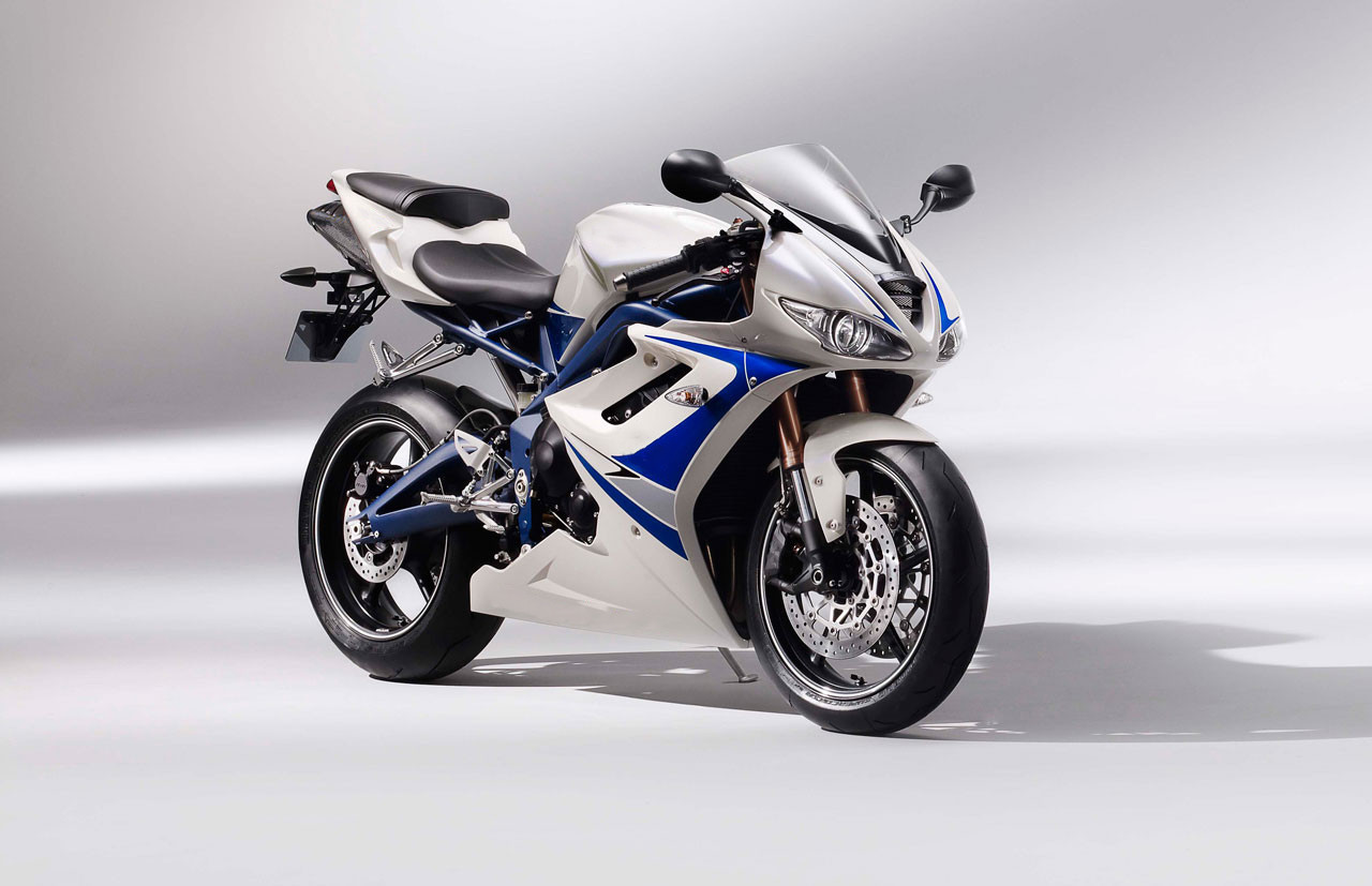 Amotopart Fairings Triumph Daytona 675 White Blue 675 Racing (2006-2008)