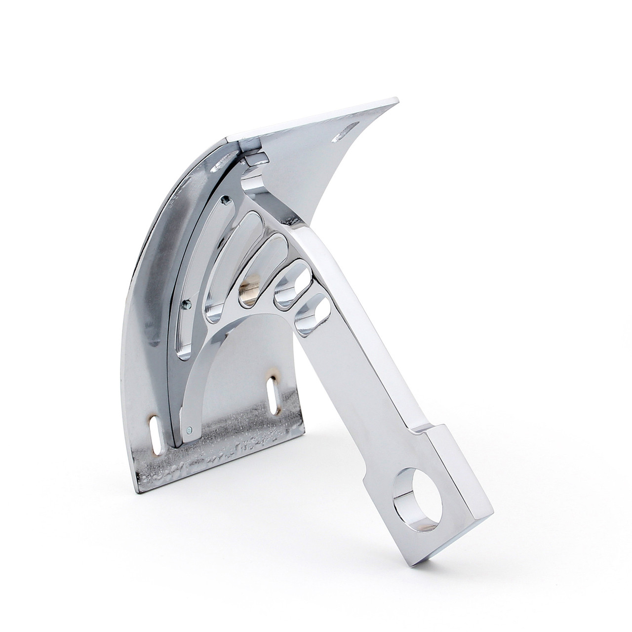 Swingarm Side Mount License Plate Tag Bracket Kawasaki Ninja ZX14 ZX12 ZX9 ZX7 ZX6 ZXR6 Curved Chrome