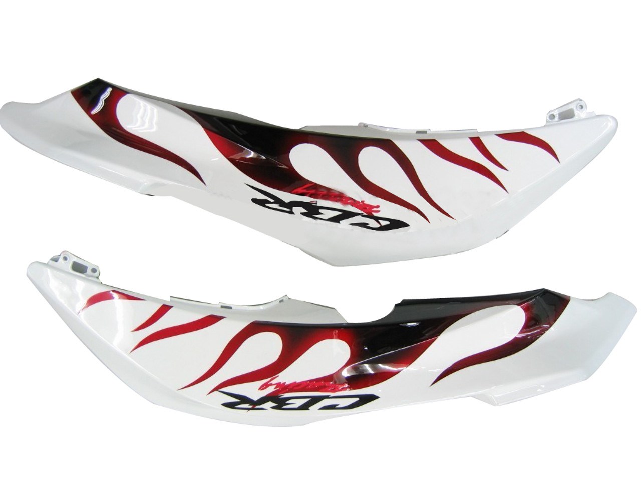 Fairings Honda CBR 600 RR White Black&Red Flame CBR Racing (2007-2008)