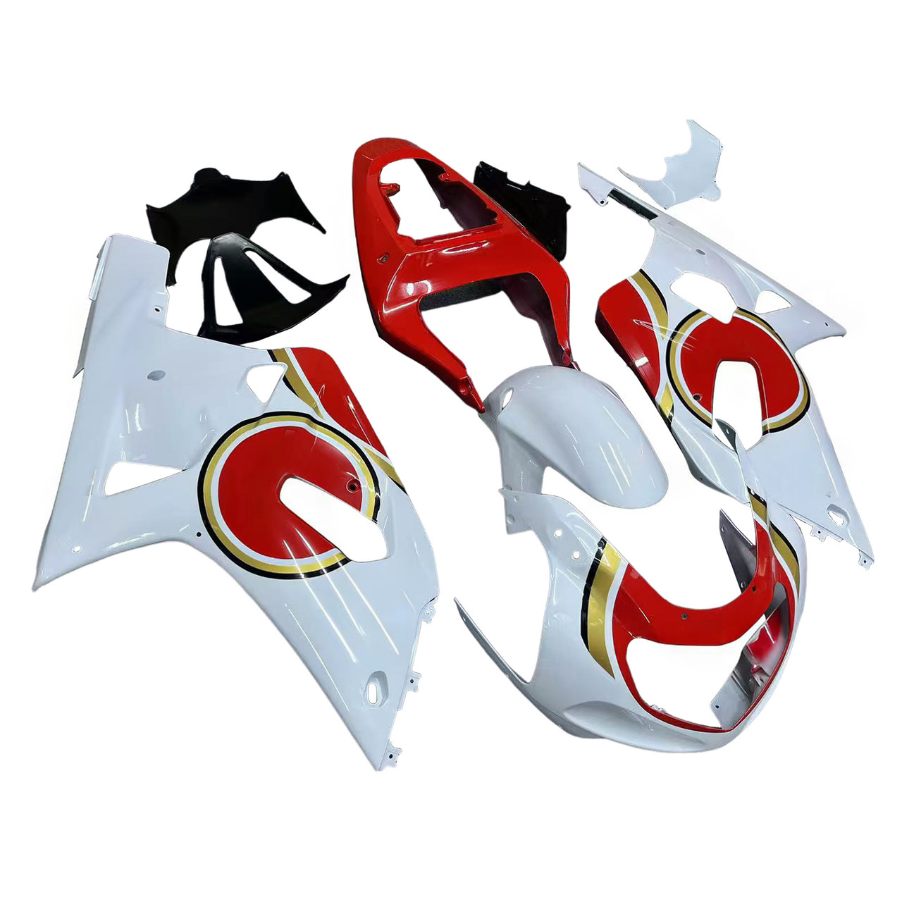 Amotopart Fairings Suzuki GSXR 750 White Red Lucky Strike Racing  (2001-2003)