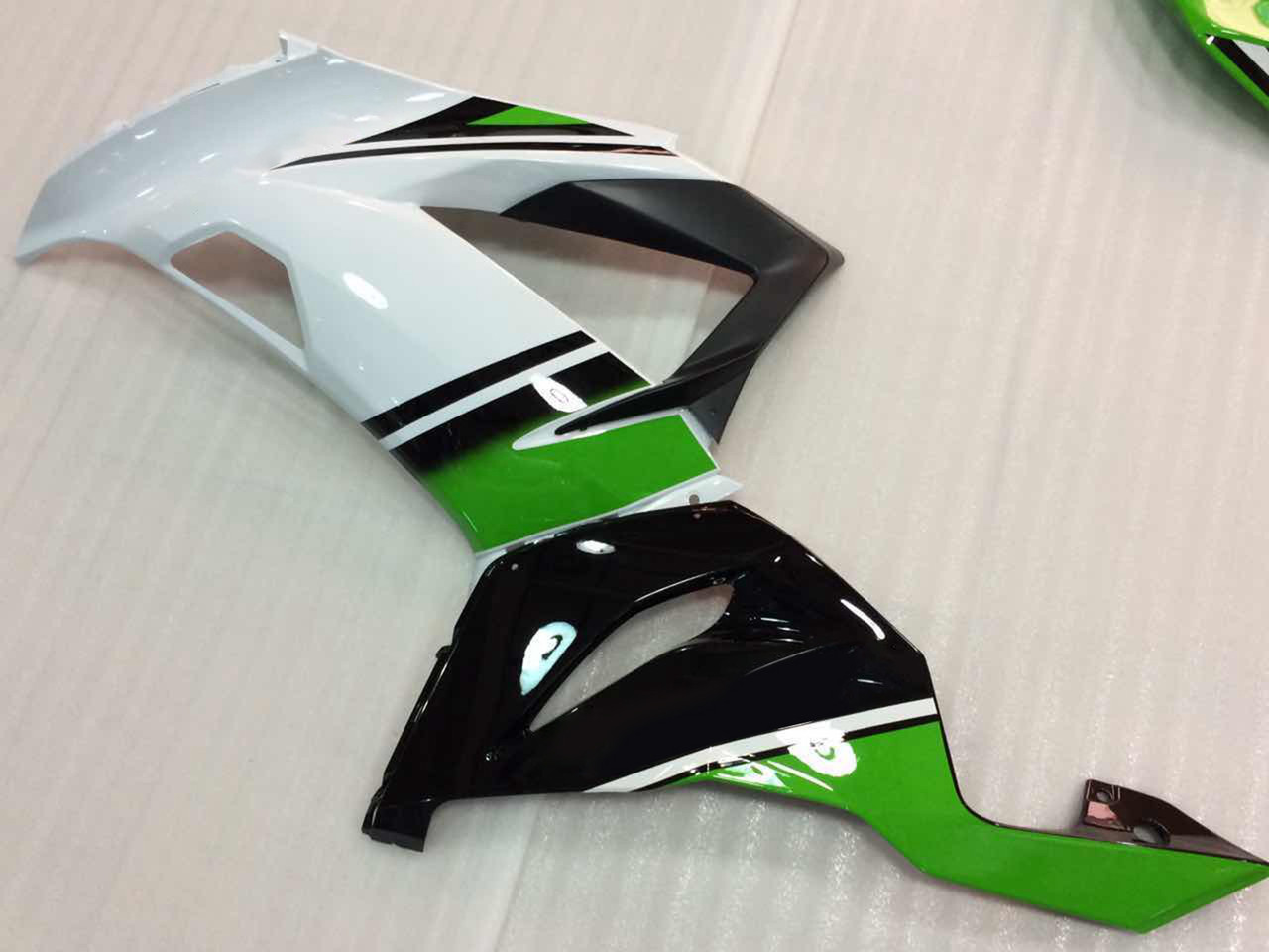 Amotopart Fairings Plastics Kawasaki ZX6R 636 Green White Ninja Racing (2013-2016)