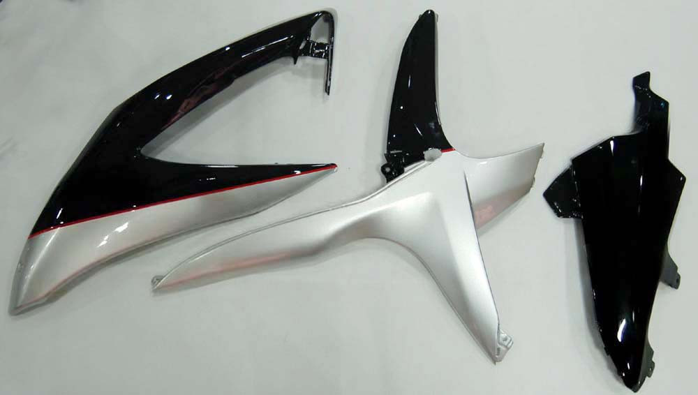 Amotopart Fairings Suzuki GSXR 600 750 Black Silver Jordan Racing  (2008-2010)