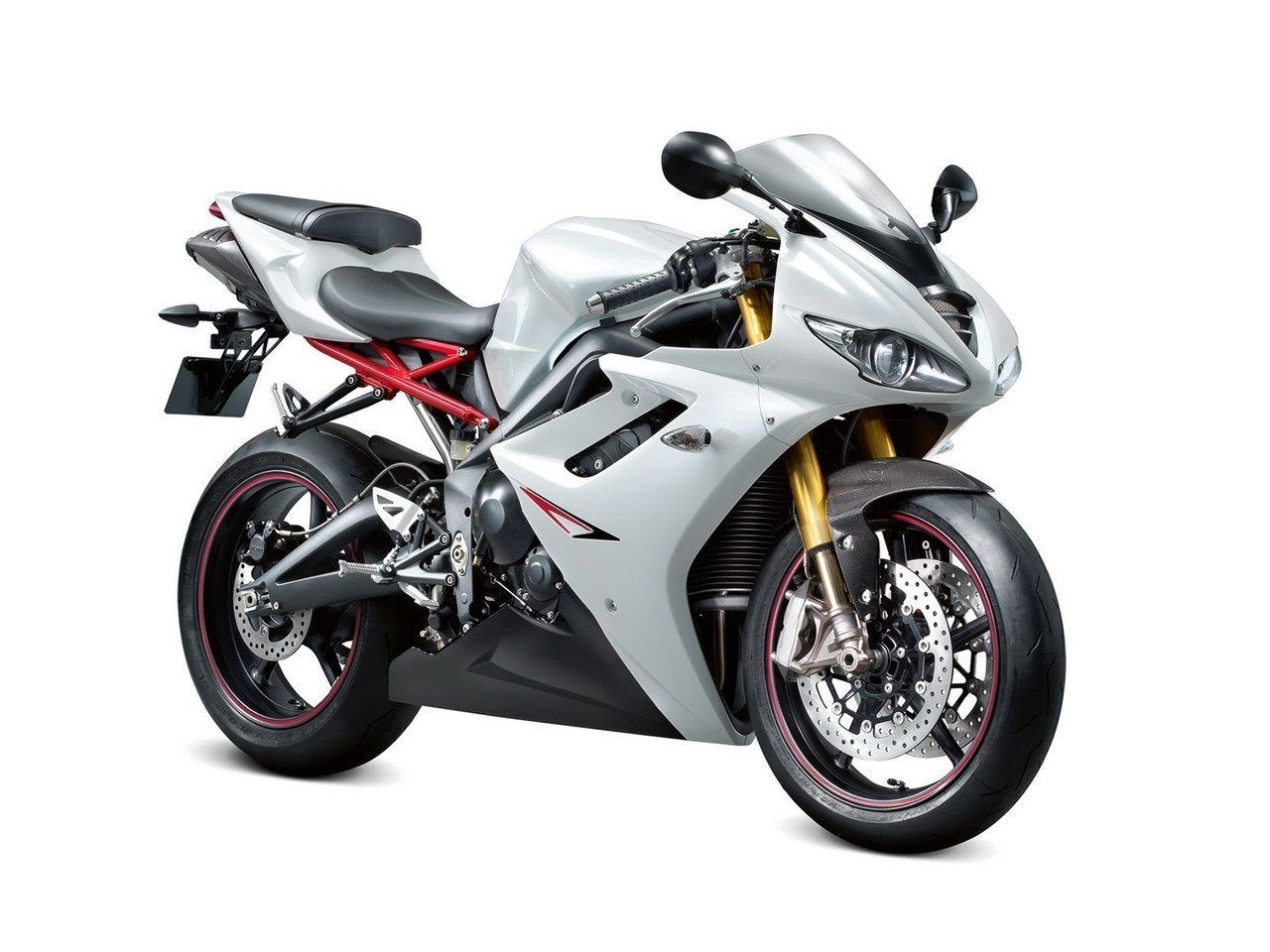 Amotopart Fairings Triumph Daytona 675 White Black Daytona Racing (2009-2012)