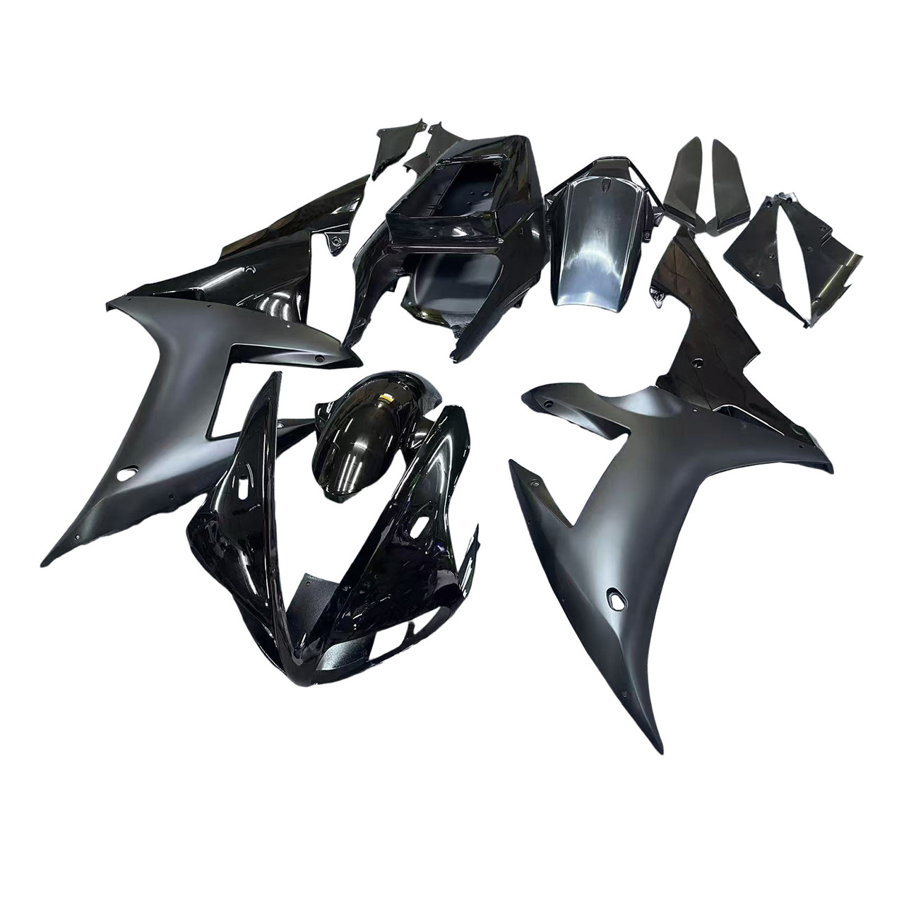 Amotopart Fairings Yamaha YZF-R1 Contrast Black R1 Racing (2002-2003)
