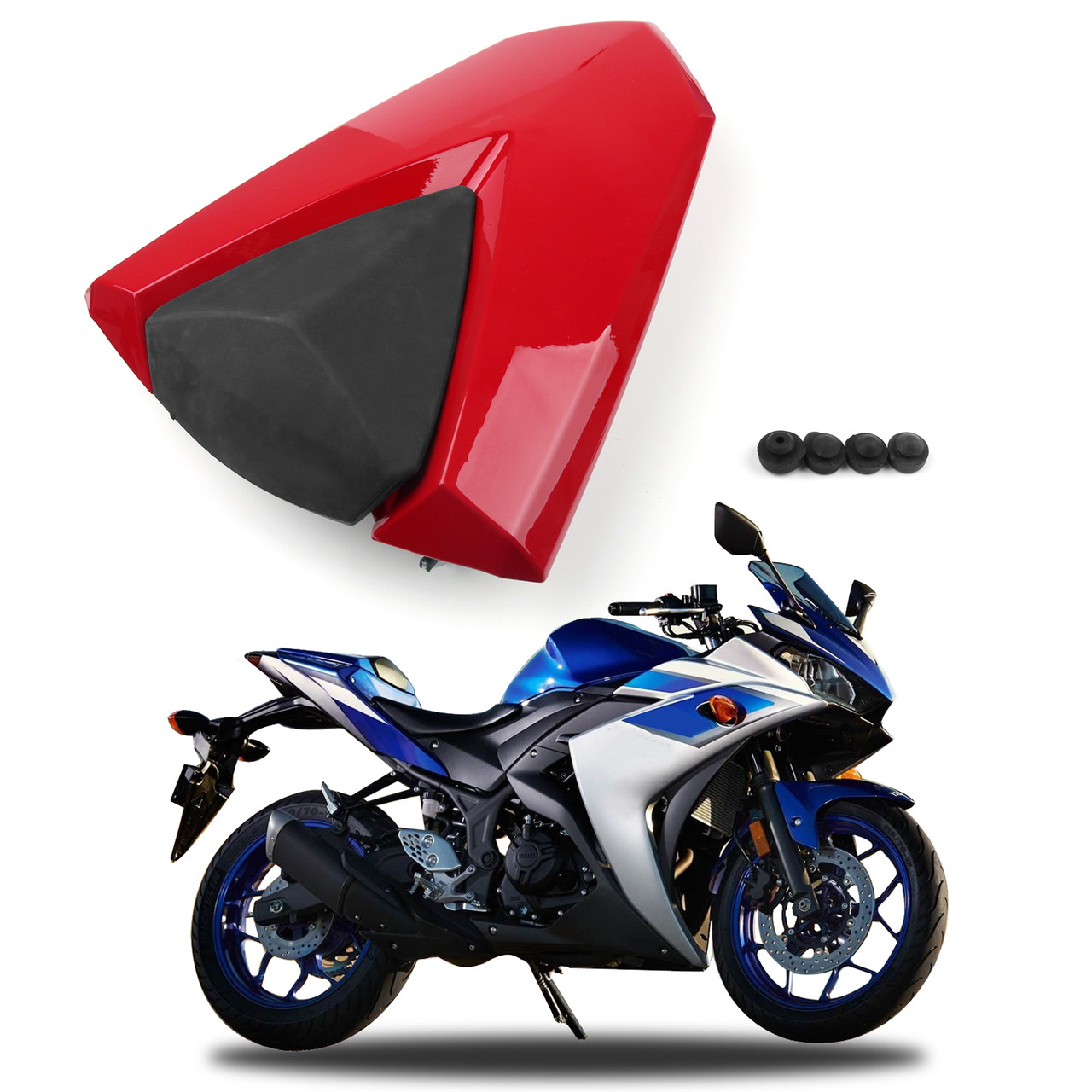 ABS Rear Seat Cover cowl For Yamaha YZF R3 R25 2013-2024 MT03 MT25 MT125 Red