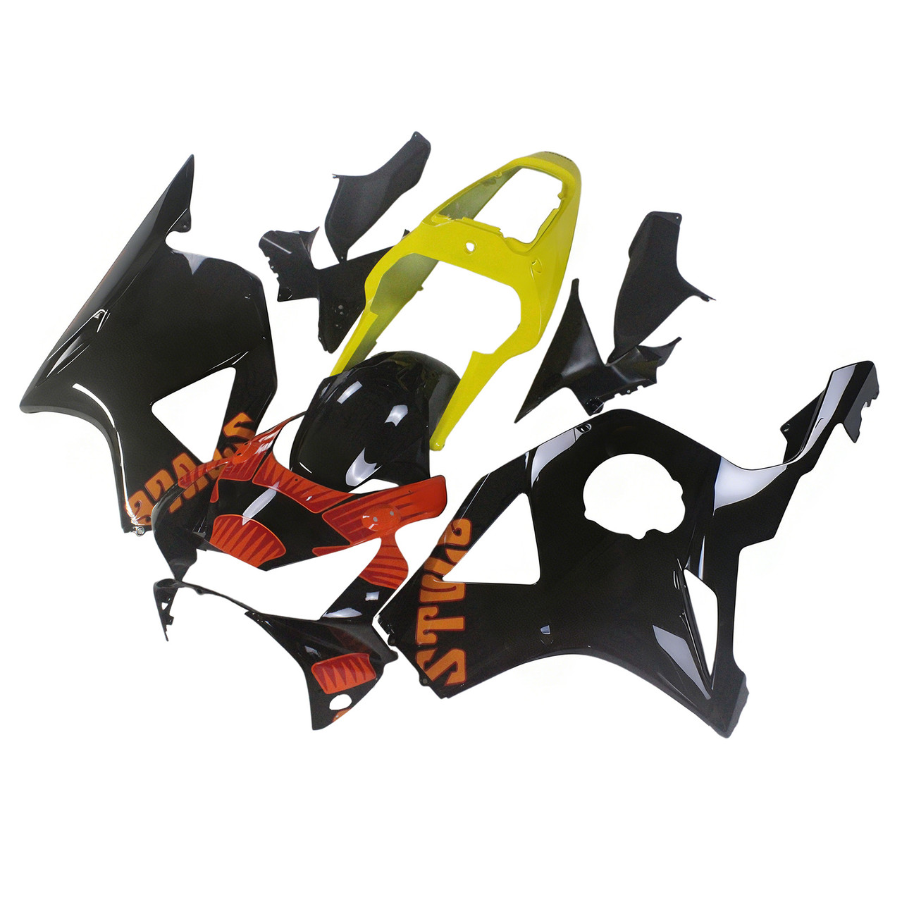 Amotopart Fairings Honda CBR 954 RR Black & Yellow Repsol Moto Racing (2002-2003)