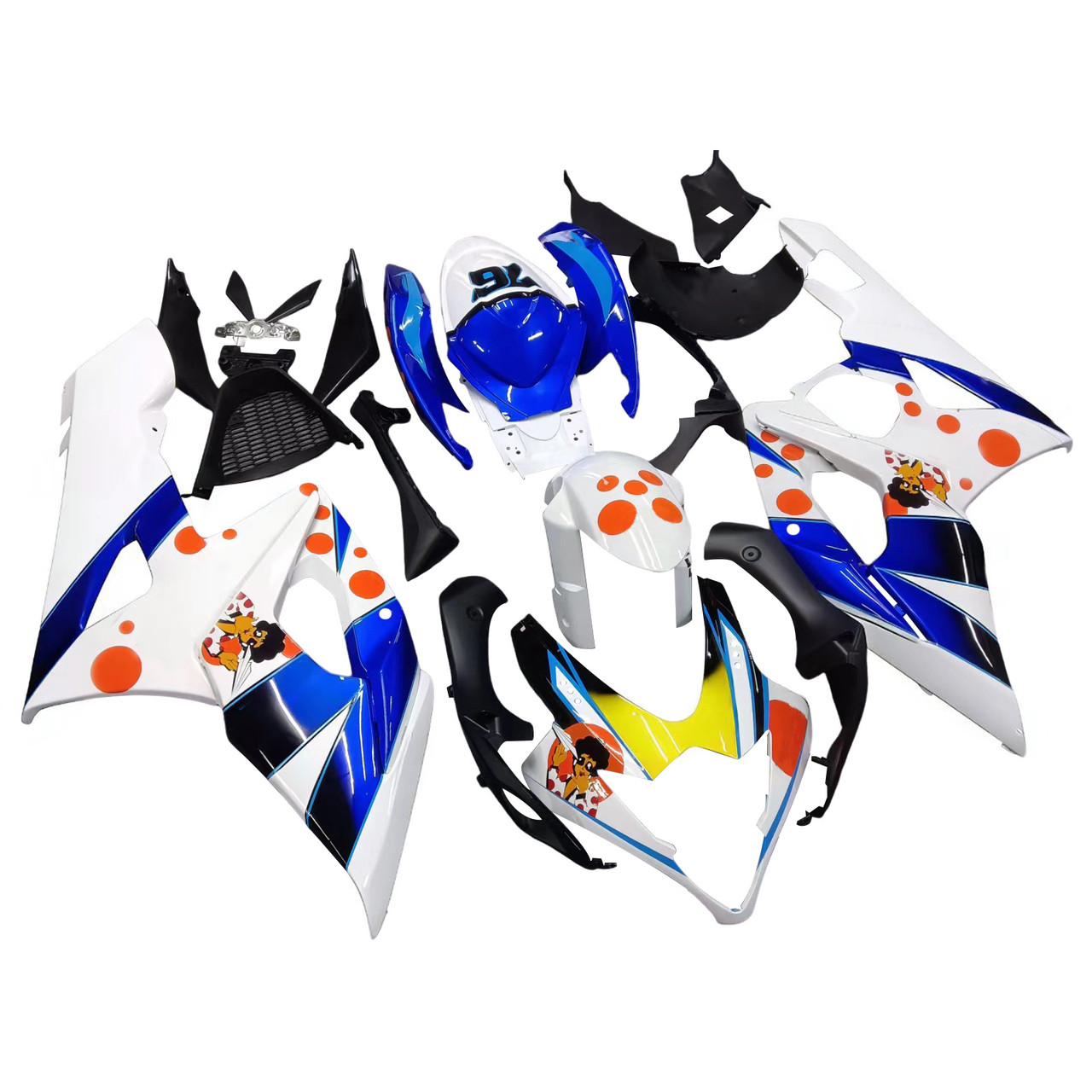 Amotopart Fairings Suzuki GSXR 1000 Multi-Color pepephone Racing  (2005-2006)