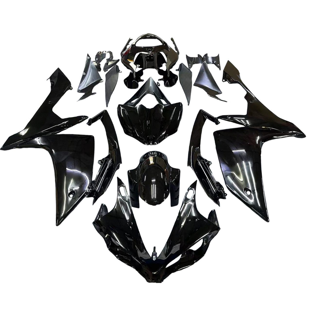 Amotopart Fairings Yamaha YZF-R1 All Black R1 Racing (2007-2008)