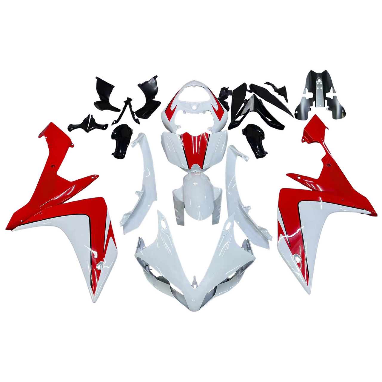 Amotopart Fairings Yamaha YZF-R1 White & Red R1 Racing (2007-2008)