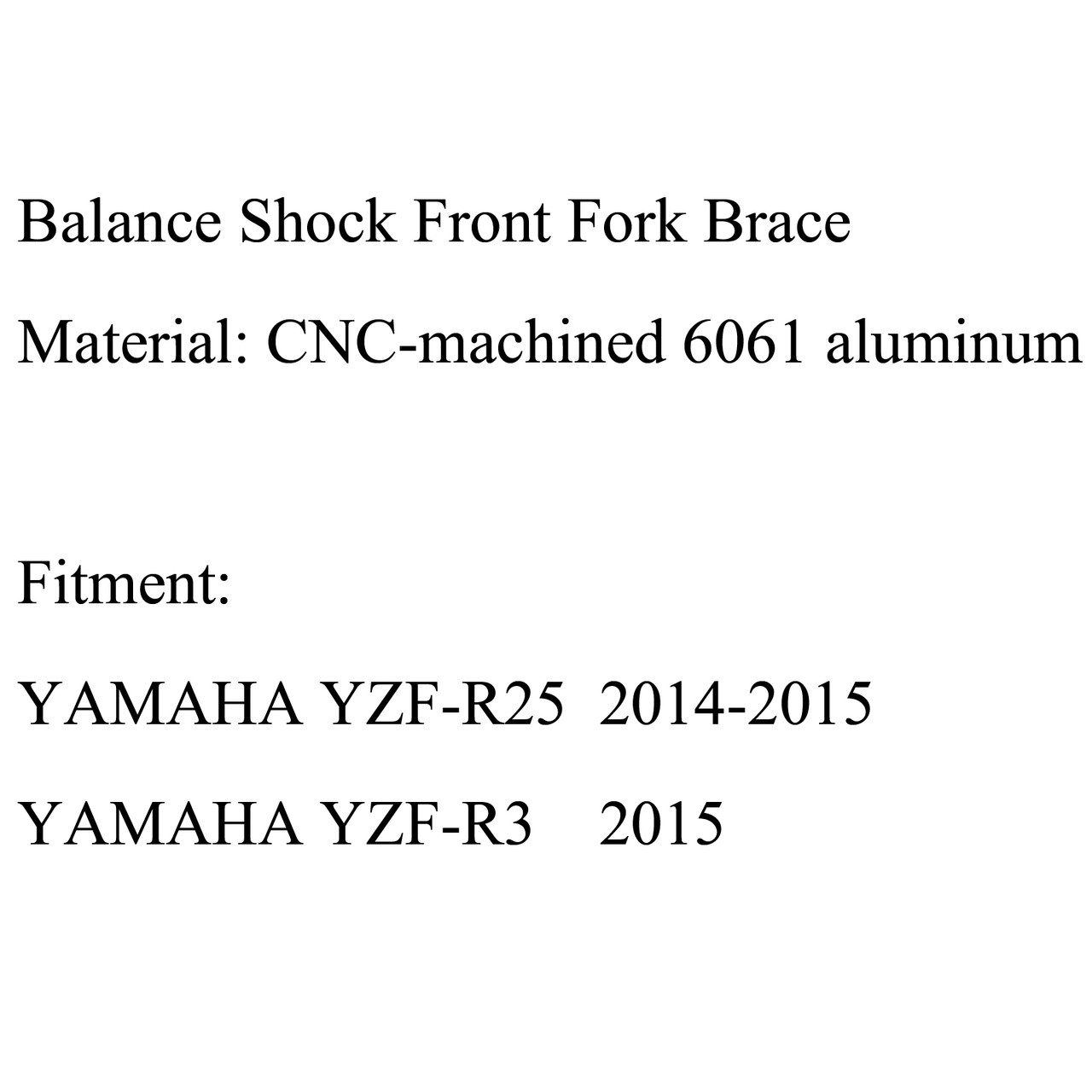 Balance Shock Front Fork Yamaha YZF-R25 R25 (14-15) YZF-R3 R3 (2015) Gold