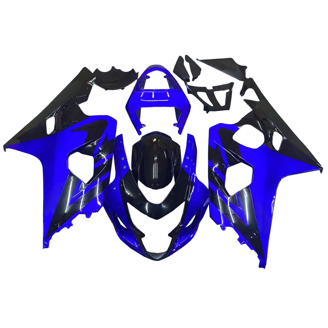 Amotopart Fairings Suzuki GSXR 600 750 Blue Black GSXR Racing (2004-2005)