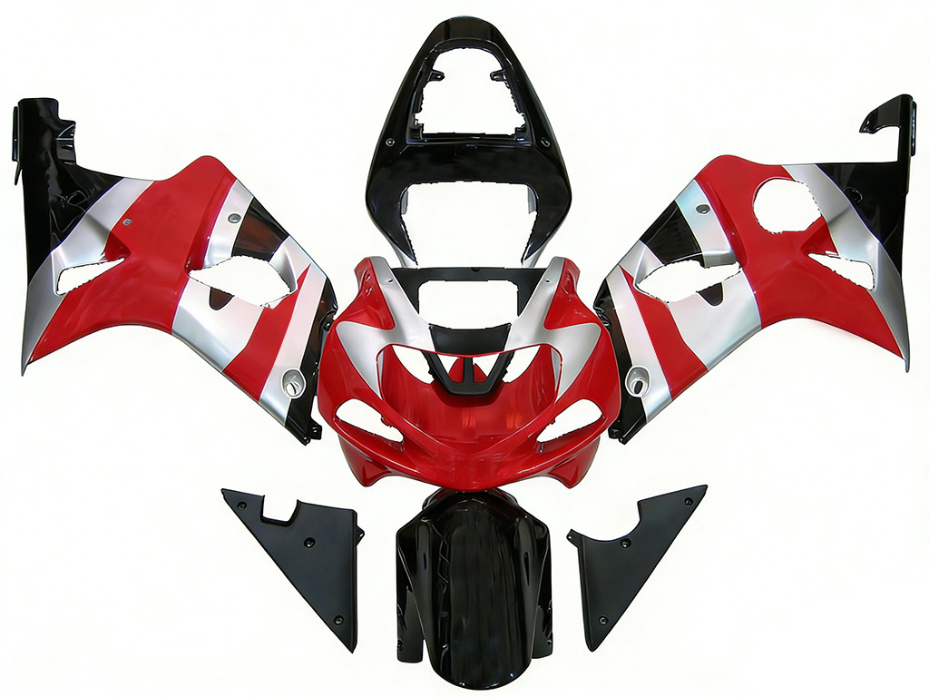 Amotopart Fairings Suzuki GSXR 1000 Black & Red GSXR Racing  (2000-2002)