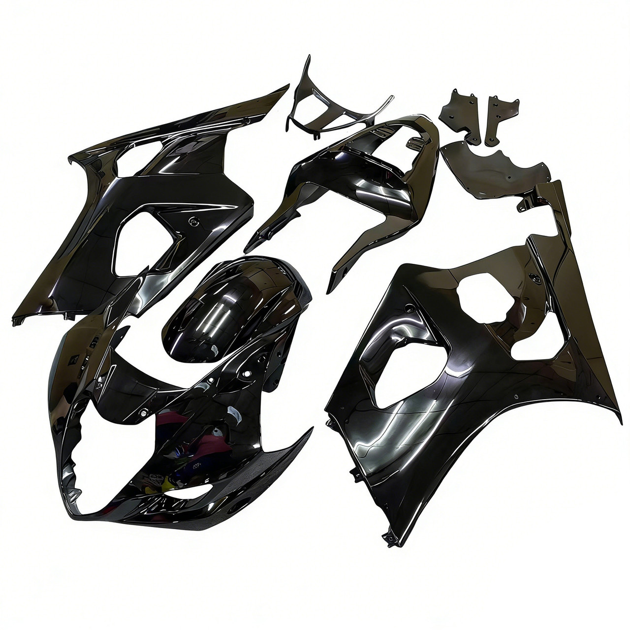 Amotopart Fairings Suzuki GSXR 1000 Black Suzuki GSXR Racing  (2003-2004)