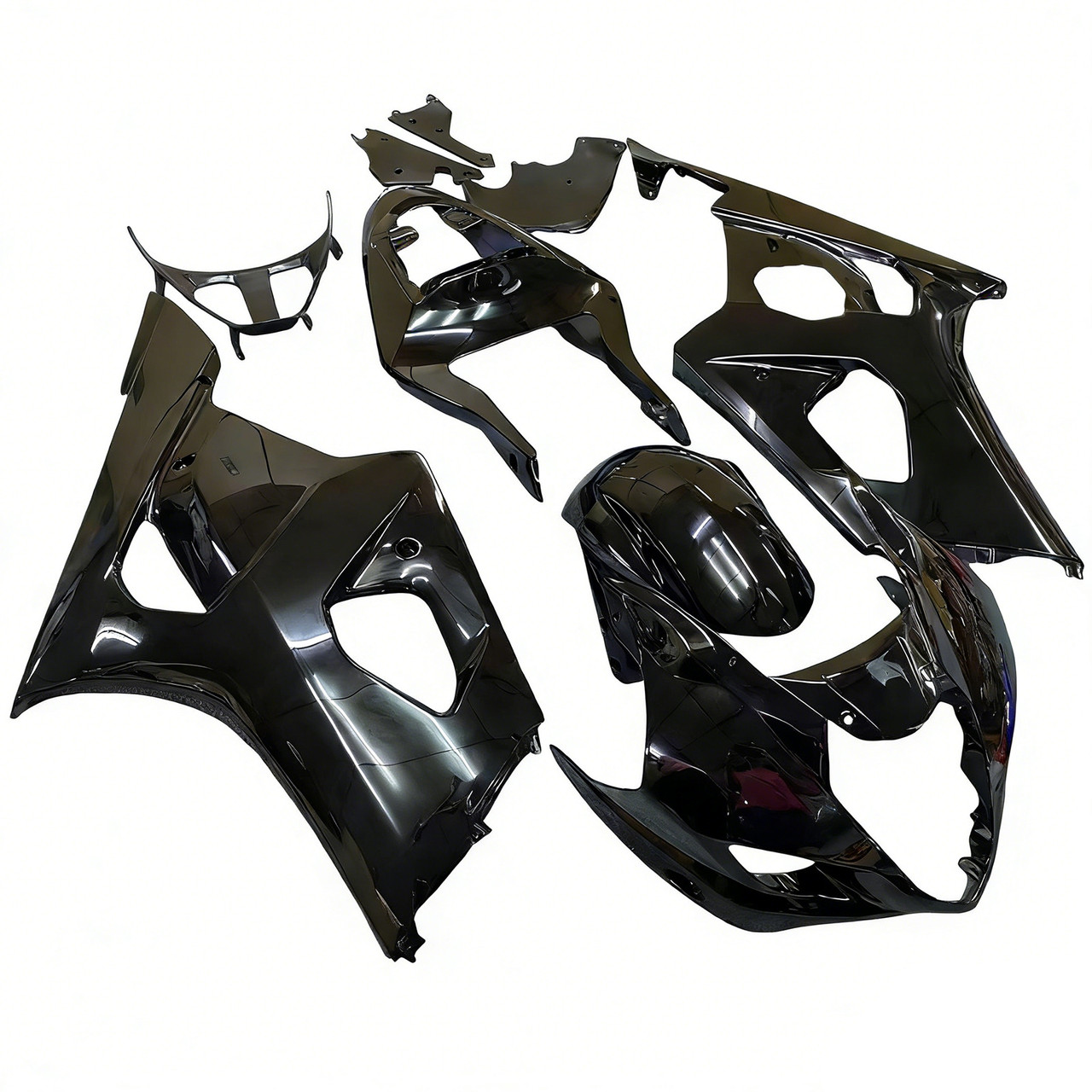 Amotopart Fairings Suzuki GSXR 1000 Black Suzuki GSXR Racing  (2003-2004)