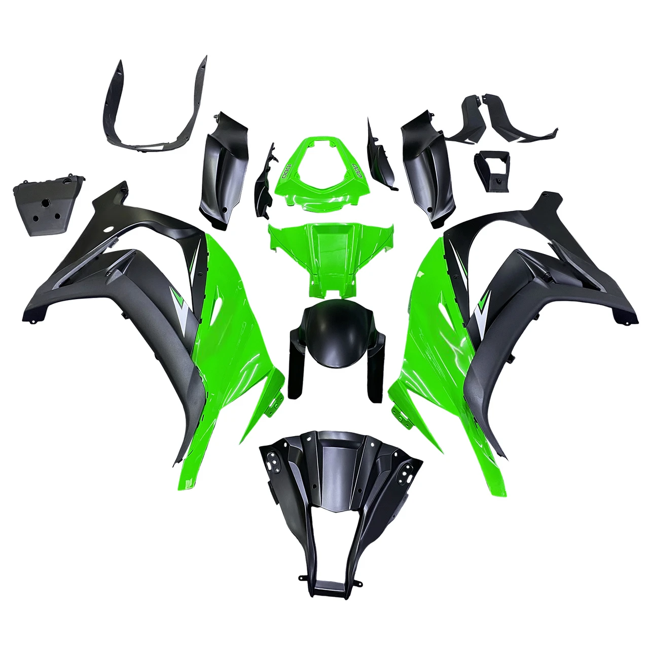 Amotopart Fairings Plastics Kawasaki ZX10R Ninja Green Black ZX10R Racing (2011-2015)