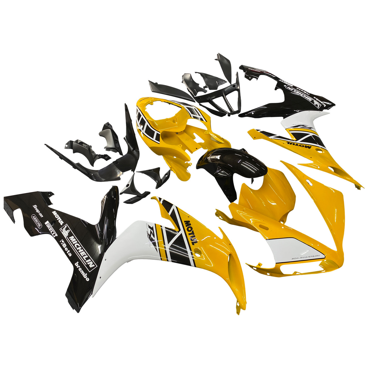 Amotopart Fairings Yamaha YZF-R1 Yellow Black Motul Racing (2004-2006)